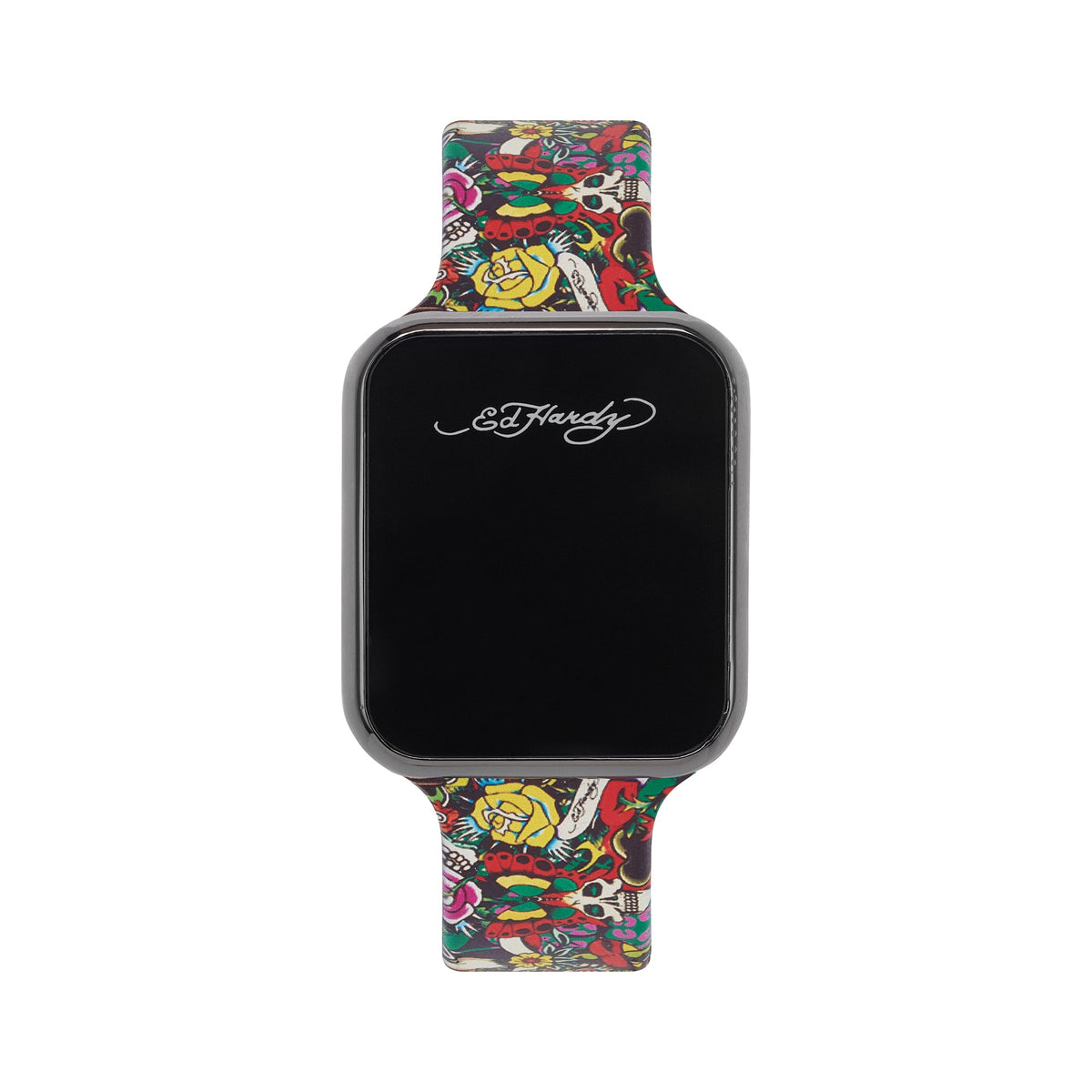 Ed Hardy Men's Multicolor Silicone Strap Watch 45mm– Ruumur