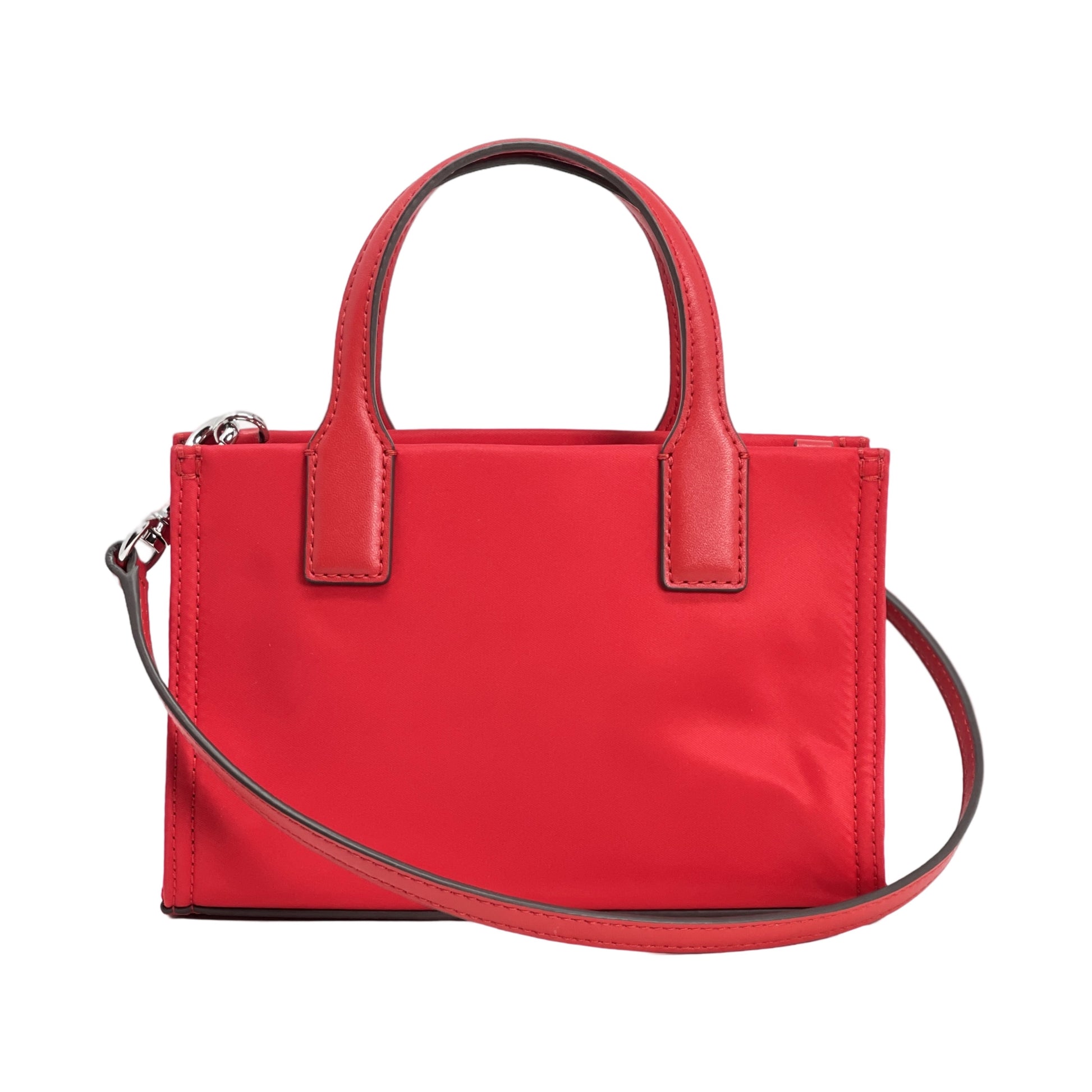 title:Tory Burch Women's Ella Extra Small Top Zip Nylon Crossbody Bag;color:Brilliant Red