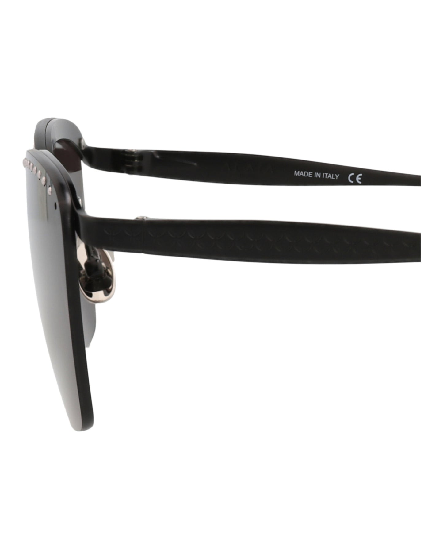 title:Alaia Square-Frame Metal Sunglasses;color:Black Black Grey