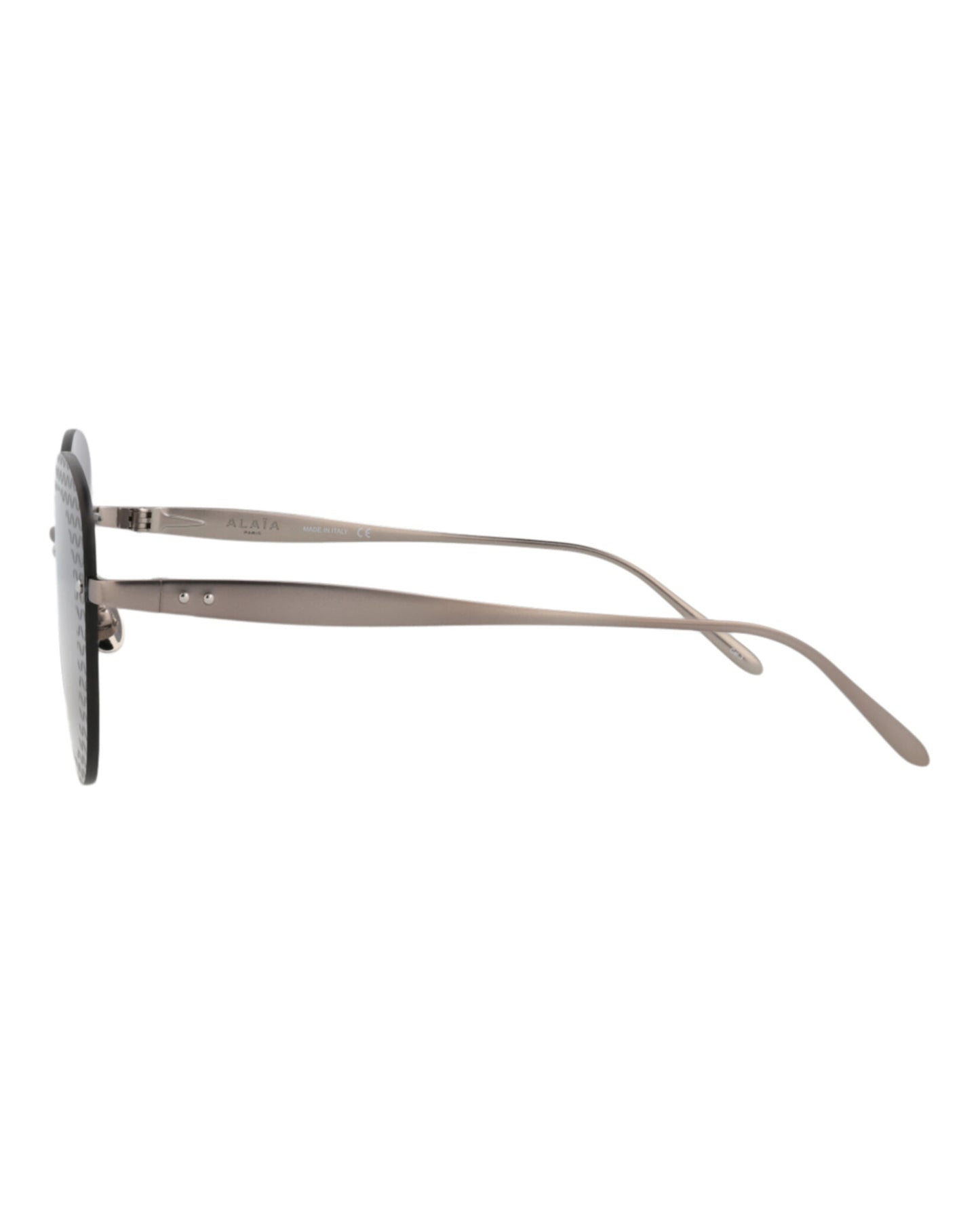 title:Alaia Cat Eye-Frame Metal Sunglasses;color:Ruthenium Ruthenium Blue