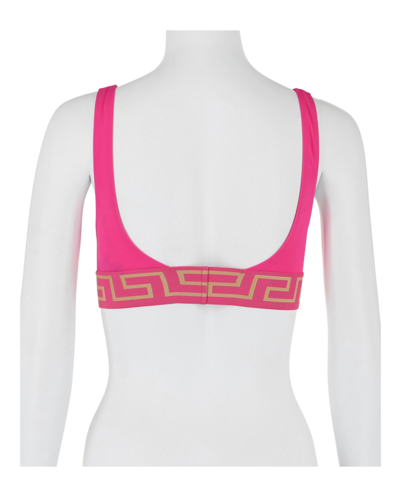 title:Versace Greca Border Triangle Bikini Top;color:Pink