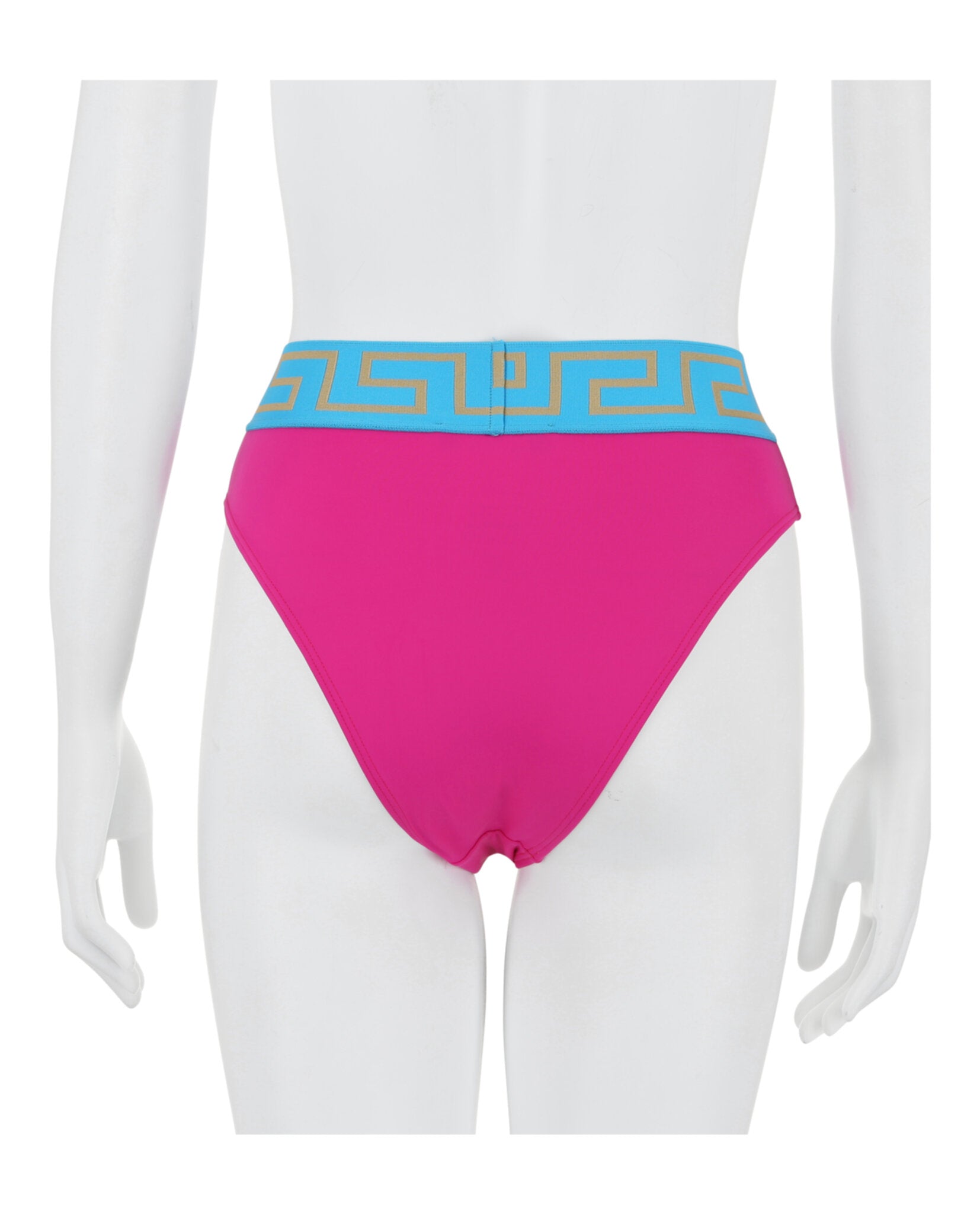 title:Versace Greca Border High Waist Bikini Bottoms;color:Multi