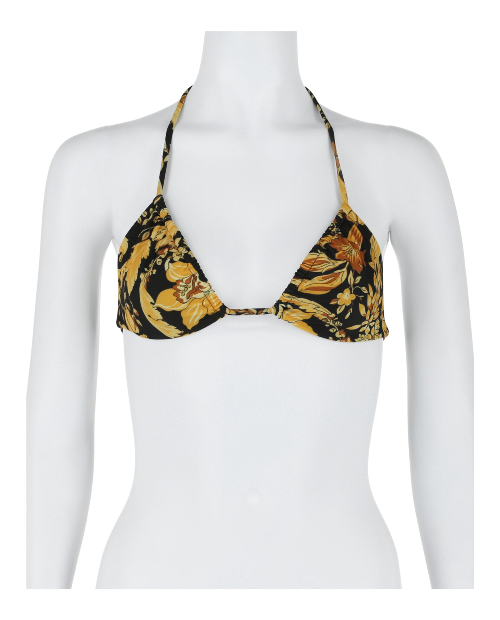 title:Versace Triangolo Bikini Top;color:Black Gold