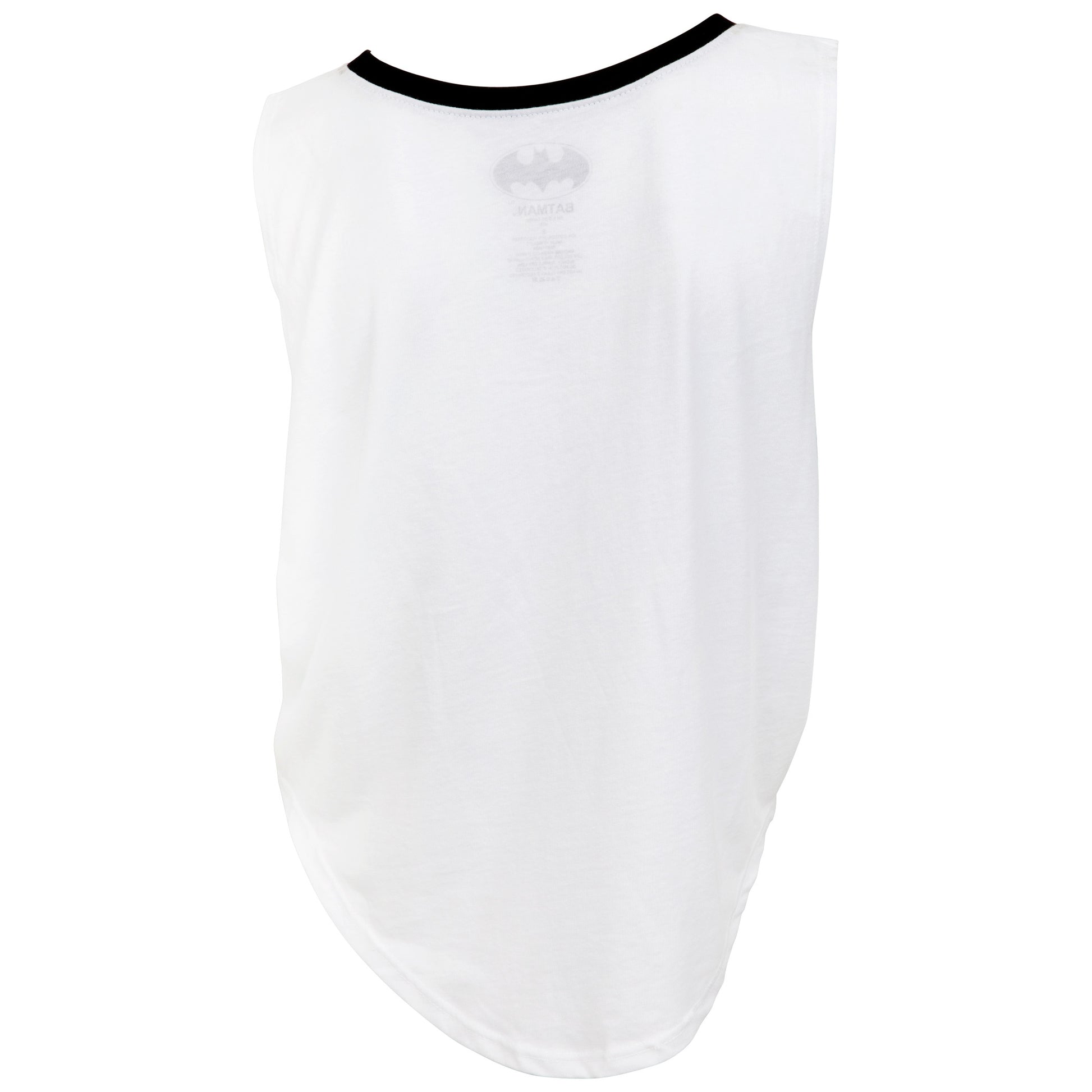 title:Batman Juniors Foil Graphic Tank Top;color:White