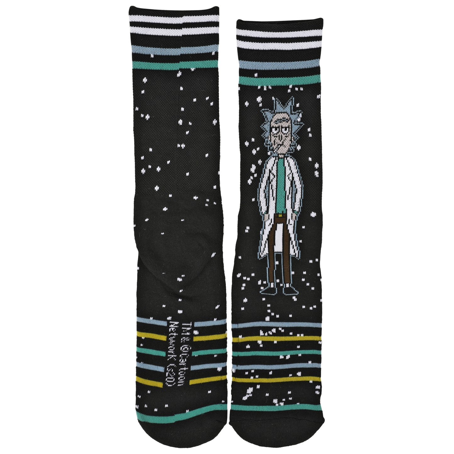 title:Rick & Morty Adult Swim Rick Waffle Cushion Crew Socks;color:Black