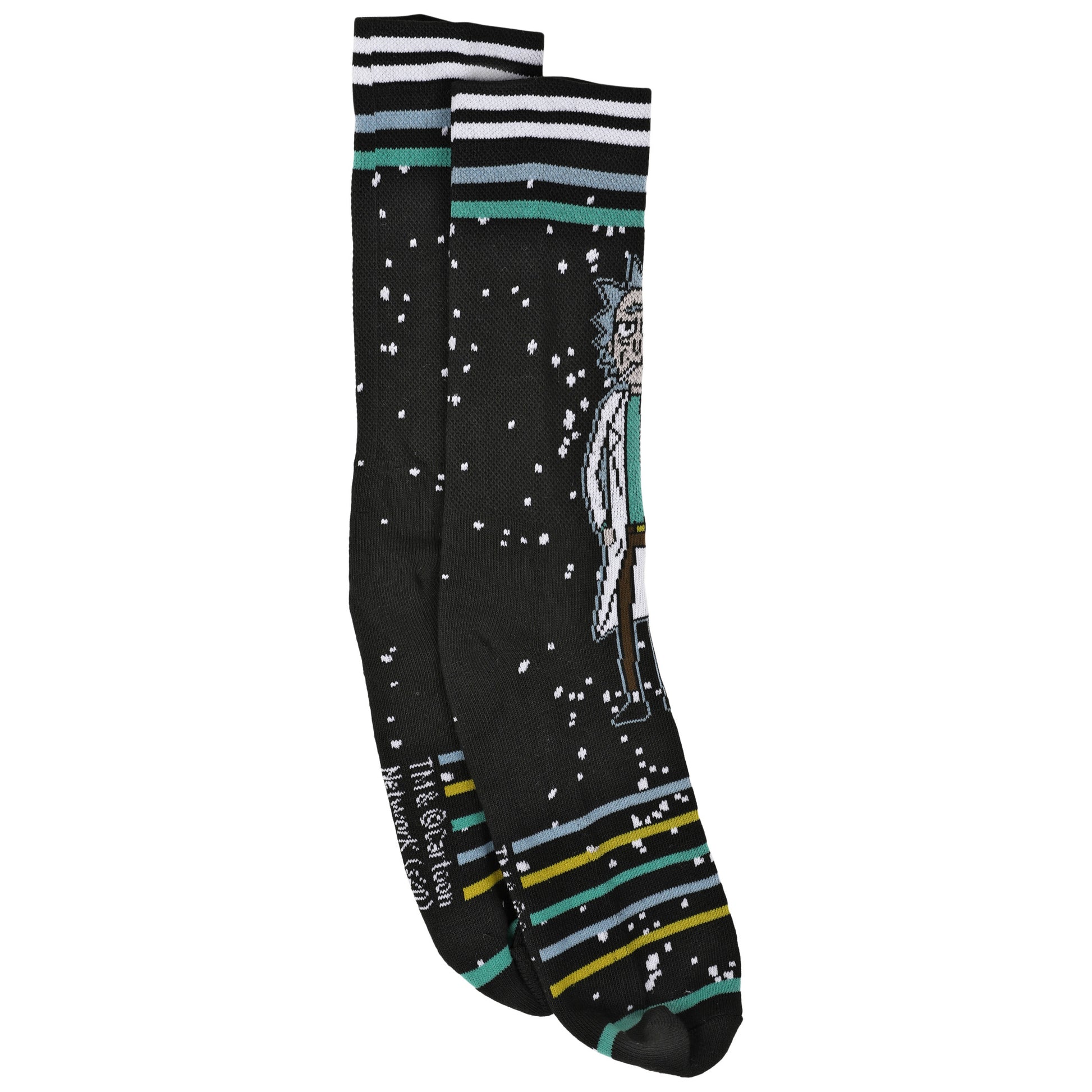 title:Rick & Morty Adult Swim Rick Waffle Cushion Crew Socks;color:Black