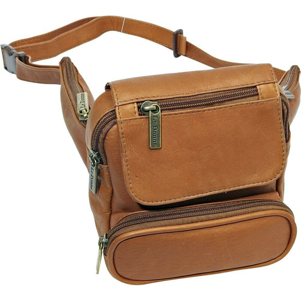 title:Le Donne Leather Traveler Waist Bag;color:TAN