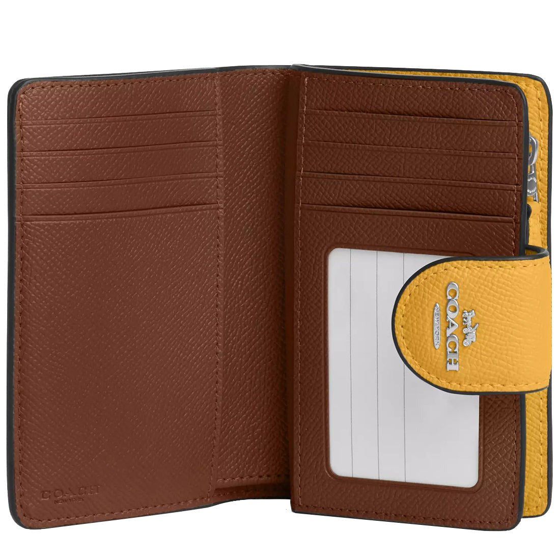 title:Coach Women's Medium Corner Zip Wallet;color:Honeycomb