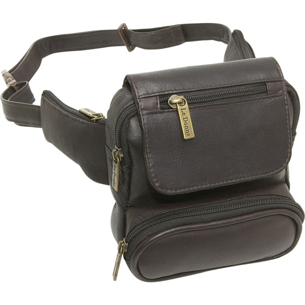 title:Le Donne Leather Traveler Waist Bag;color:CAFE