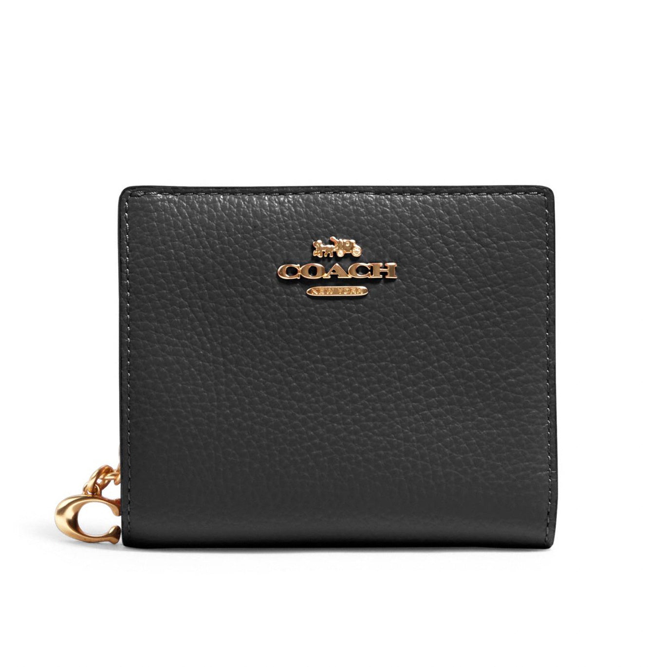 title:Coach Women's Snap Wallet;color:Black