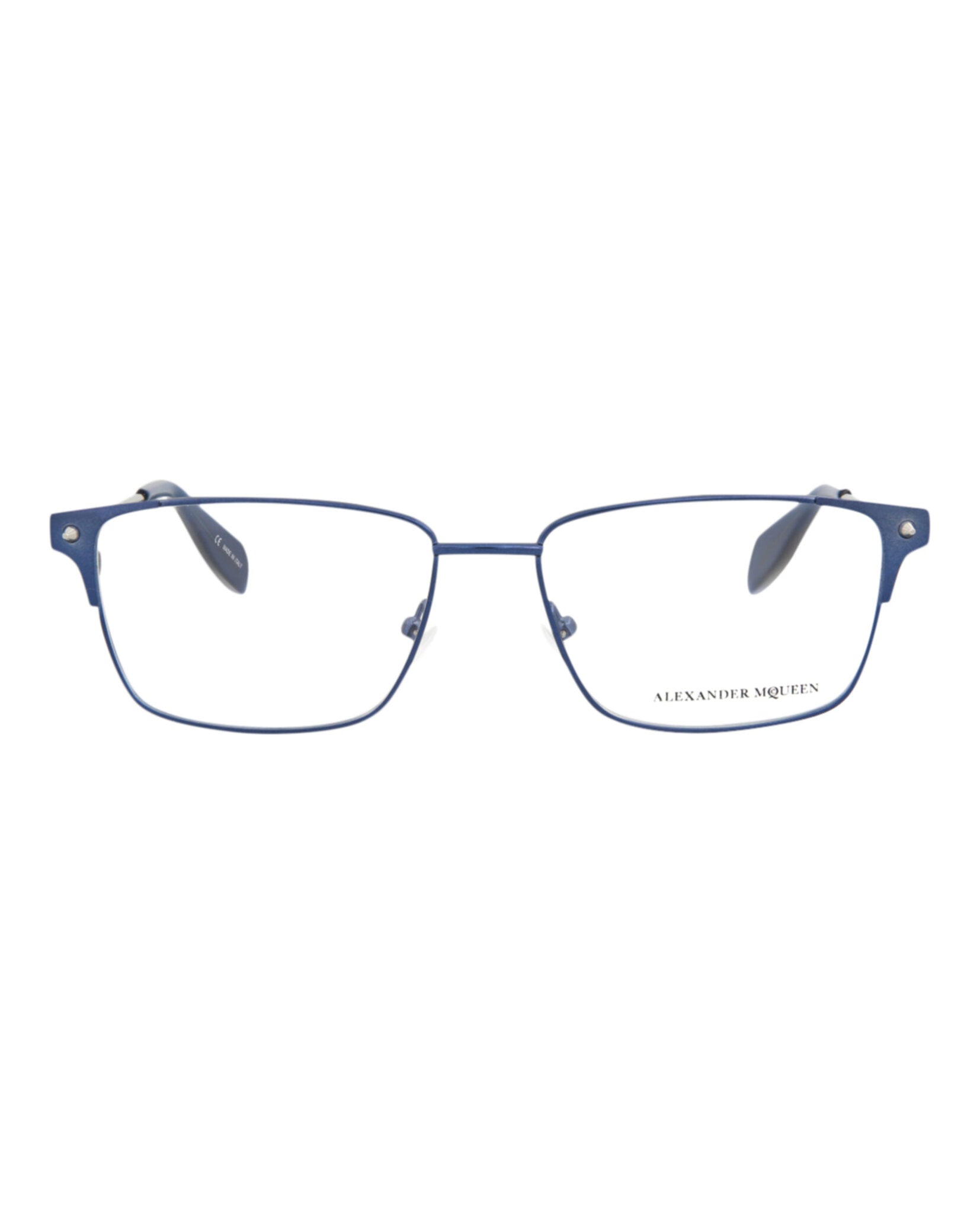 title:Alexander McQueen Fashion Optical, style # AM0142O-30002595003;color:Blue Silver Transparent