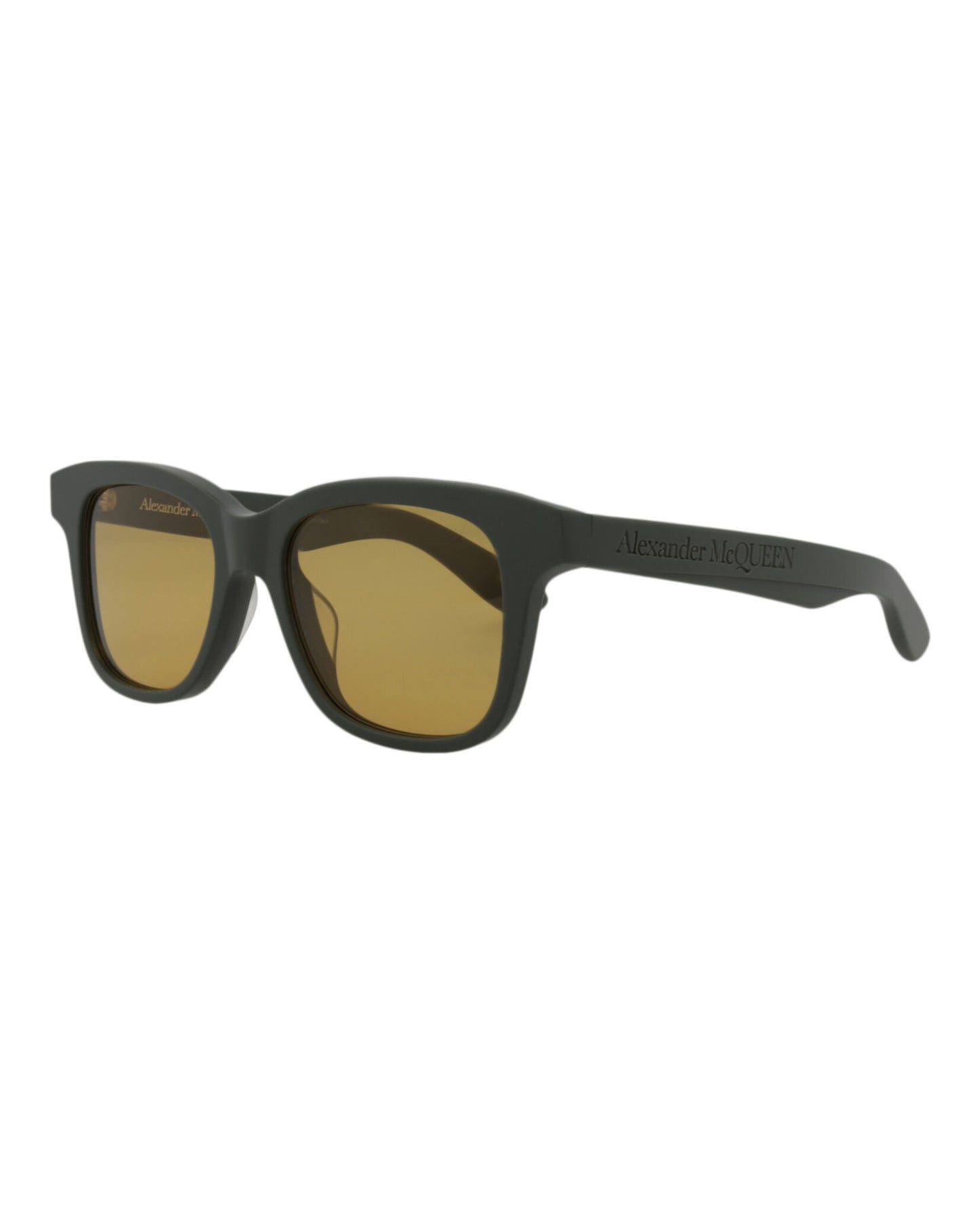 title:Alexander McQueen Square-Frame Acetate Sunglasses, Style #  AM0382S-30013620007;color:Green Yellow