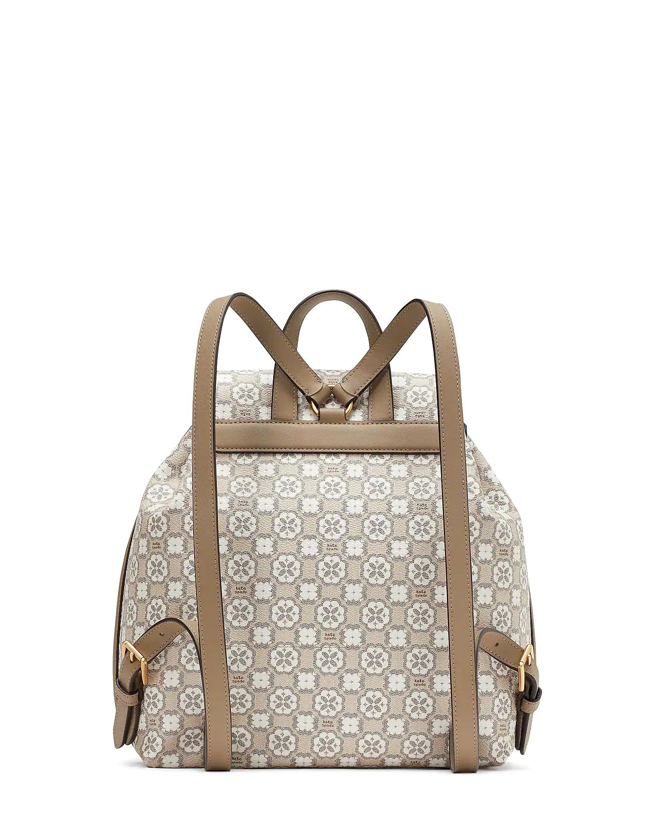 title:Kate Spade Women's Spade Flower Monogram Mia Flap Backpack;color:Natural Multi