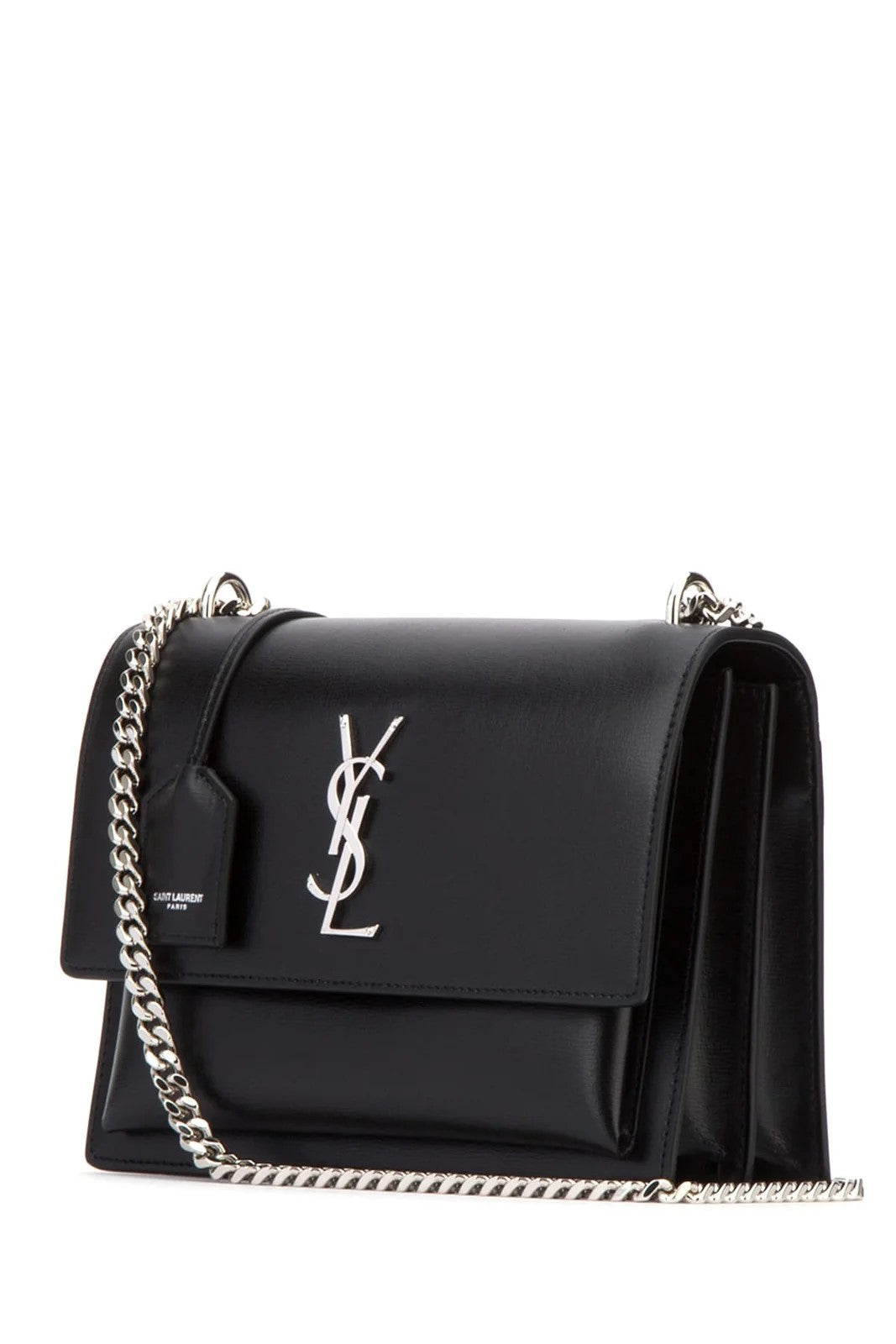 Saint Laurent Sunset Medium Shoulder Bag Silver