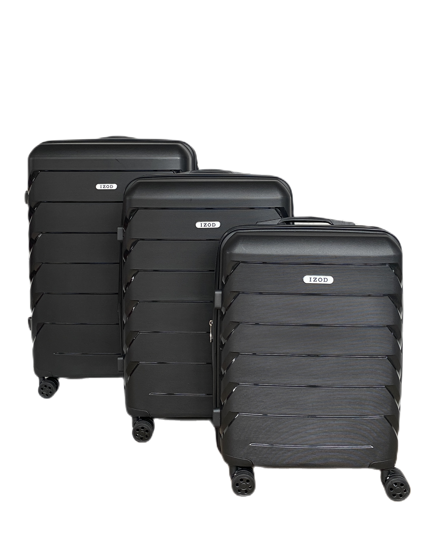 IZOD Ashley Polycarbonate Hard shell Expandable Lightweight 360 Dual Spinning Wheels Combo Lock 28", 24", 20" 3 Piece Luggage Set