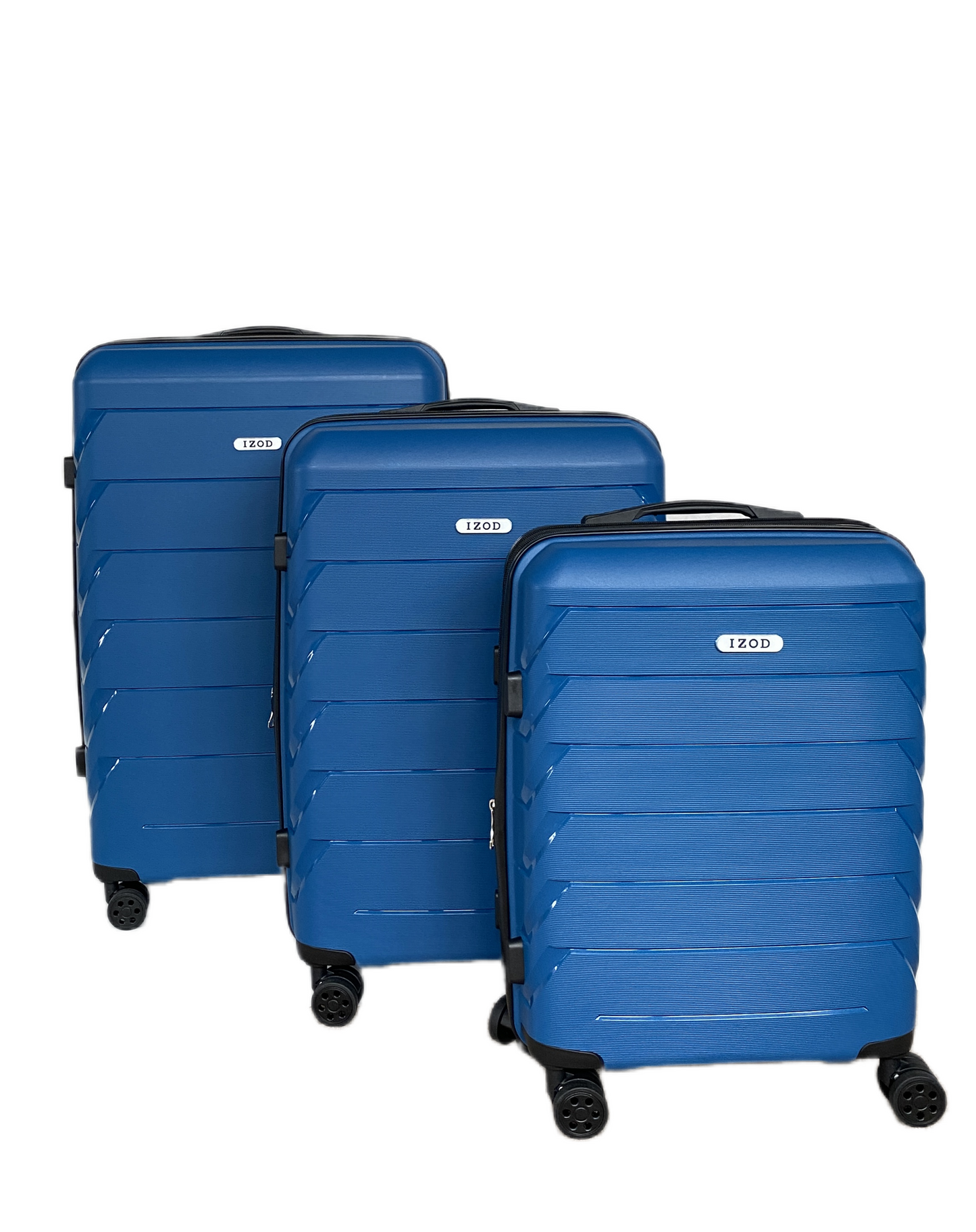 IZOD Ashley Polycarbonate Hard shell Expandable Lightweight 360 Dual Spinning Wheels Combo Lock 28", 24", 20" 3 Piece Luggage Set