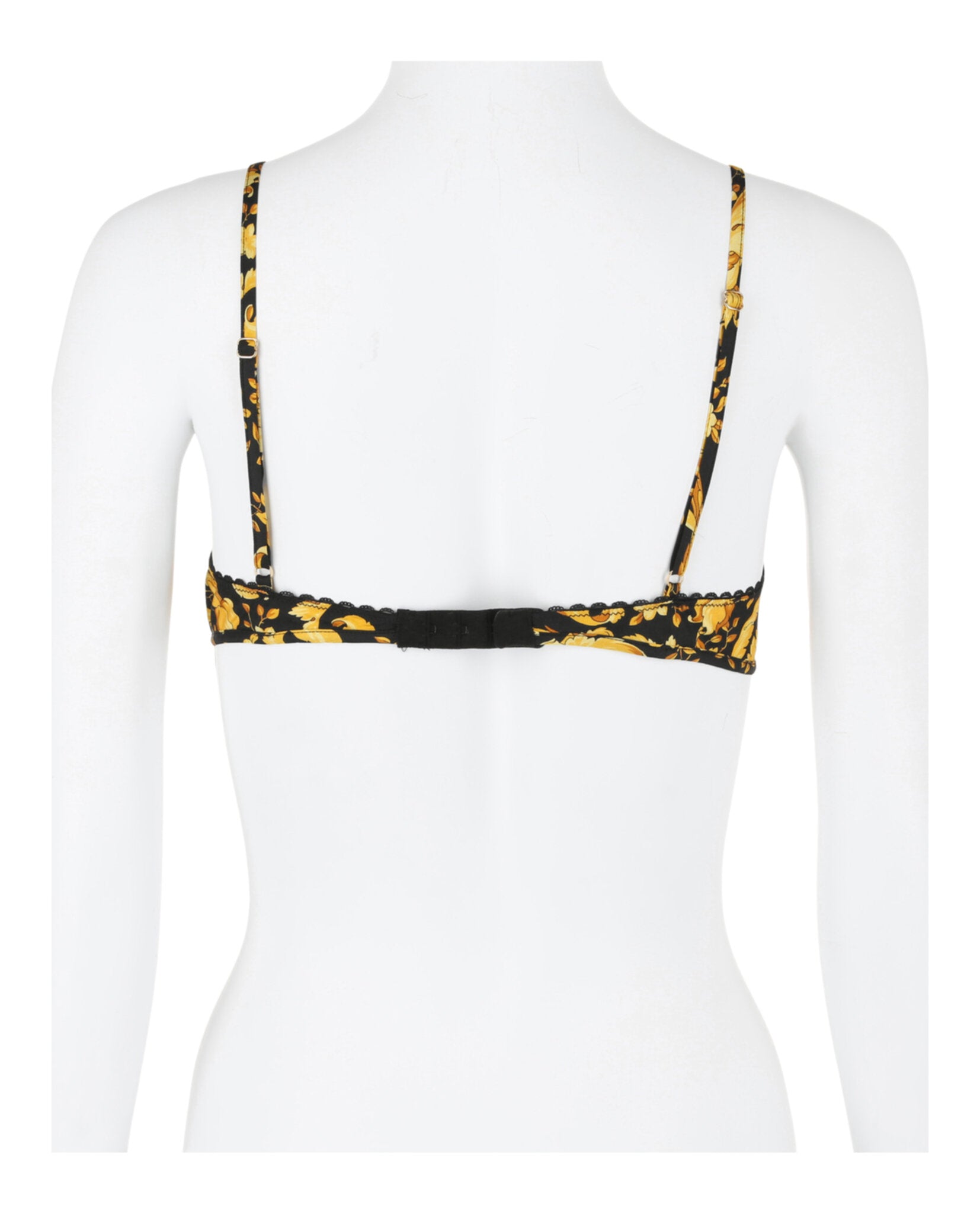 title:Versace Barocco Printed Silk Bralette;color:Multi