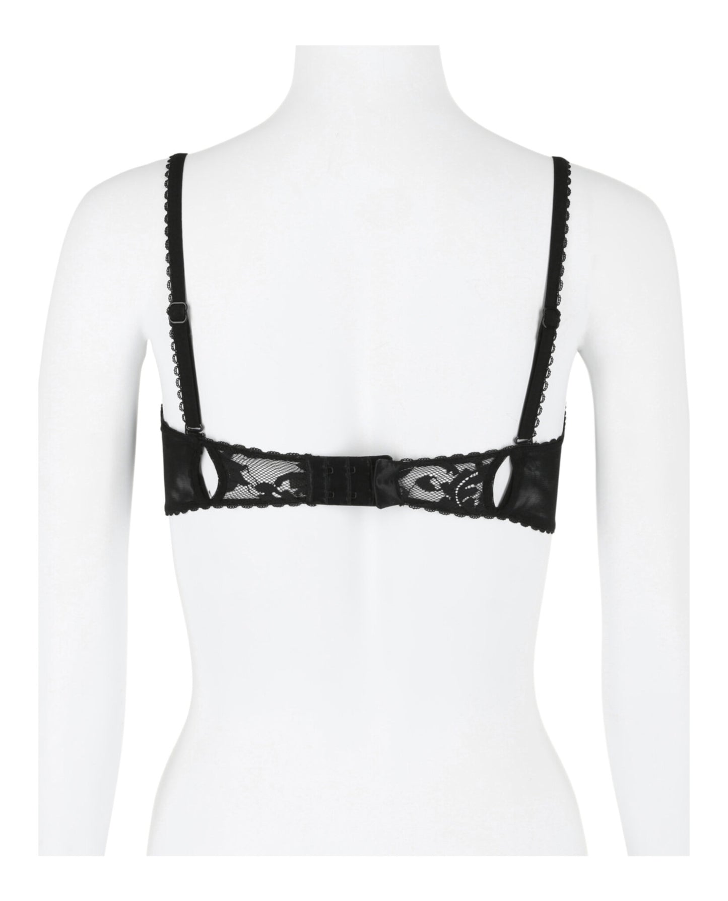 title:Versace Underwire Mesh Bra;color:Black