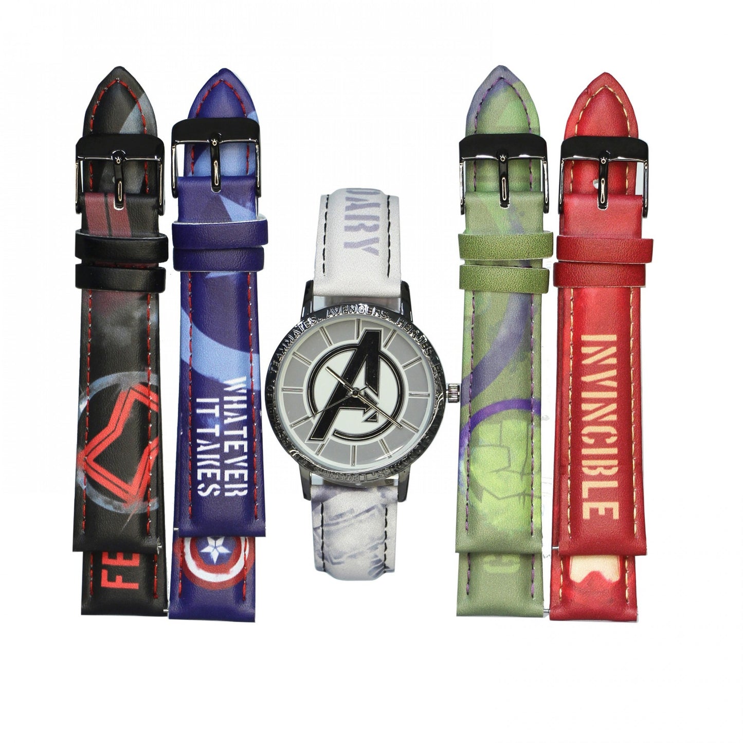 title:Avengers Watch With Interchangeable Bands;color:Multi-Color