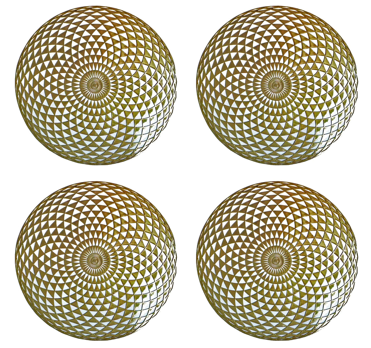 Metallic Placemats Set of 4 - Easy to Clean, Washable Decorative Place Mats for Kitchen and Dining Table - Non-Slip Round Table Mats - Dinnerware & Accessories - Dining Table Centerpiece Décor