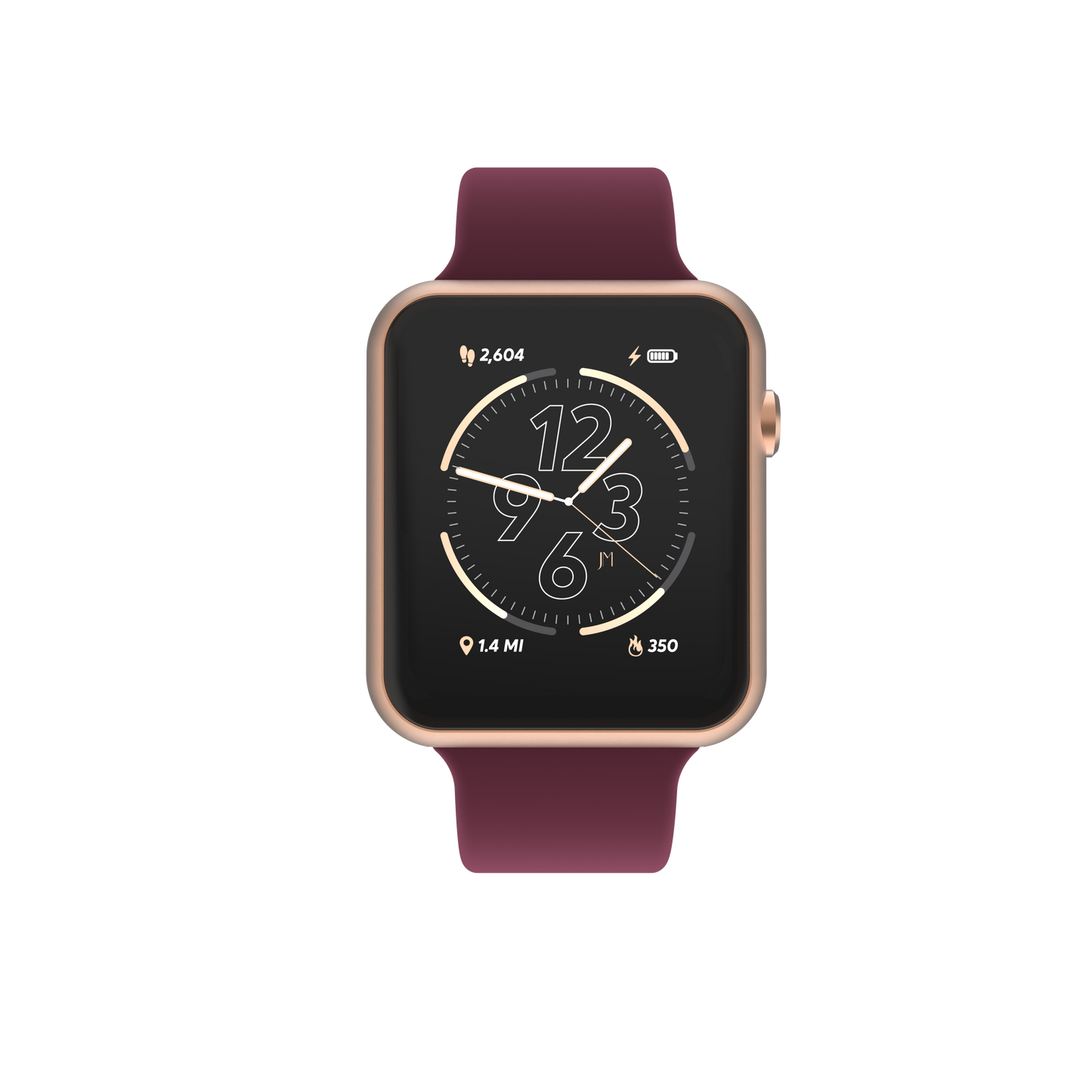 iTouch Air 4 | Jillian Michaels Edition Smartwatch in Rose Gold with Merlot Strap