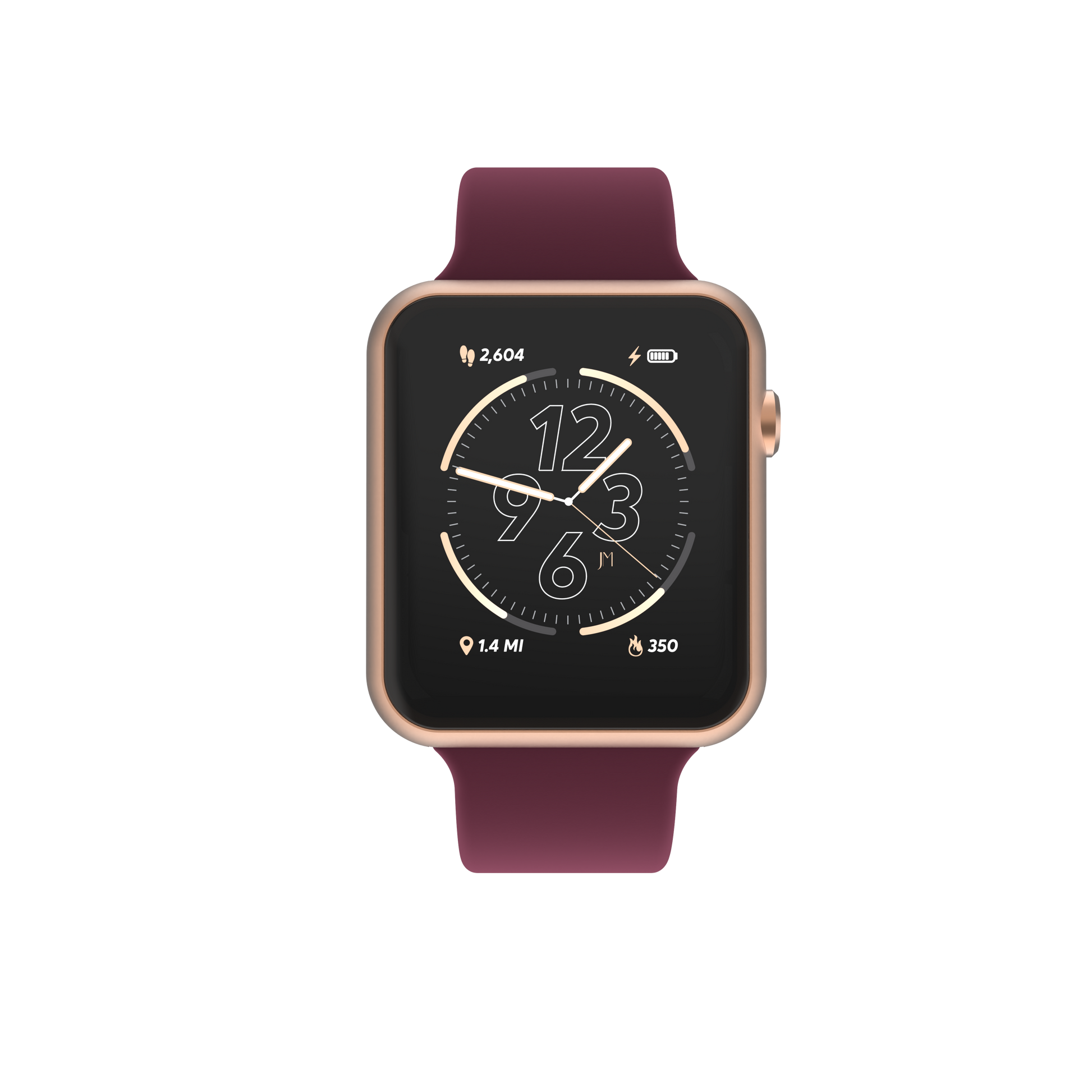 iTouch Air 4 | Jillian Michaels Edition Smartwatch in Rose Gold with Merlot Strap