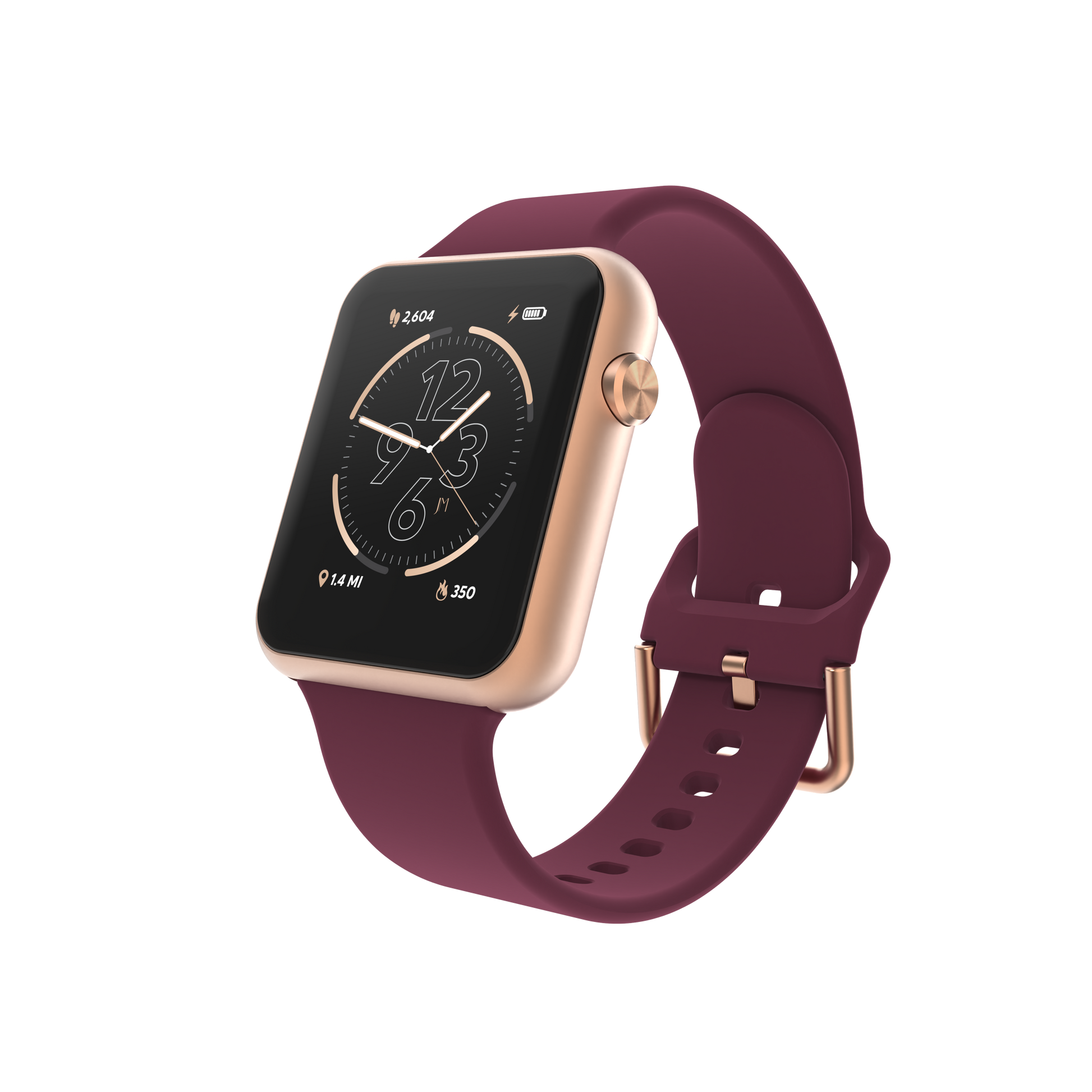 iTouch Air 4 | Jillian Michaels Edition Smartwatch in Rose Gold with Merlot Strap