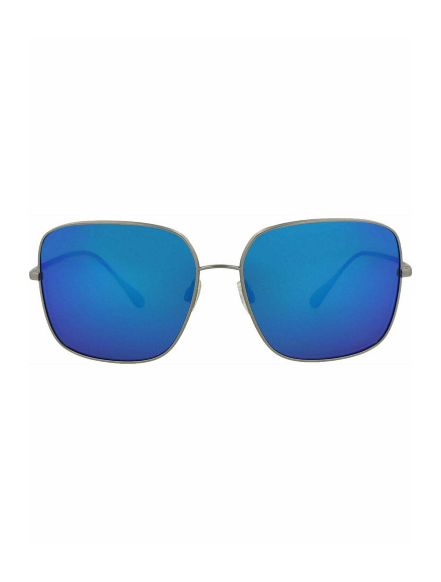 title:Maui Jim Square-Frame Titanium Sunglasses;color:Titanium Titanium Blue