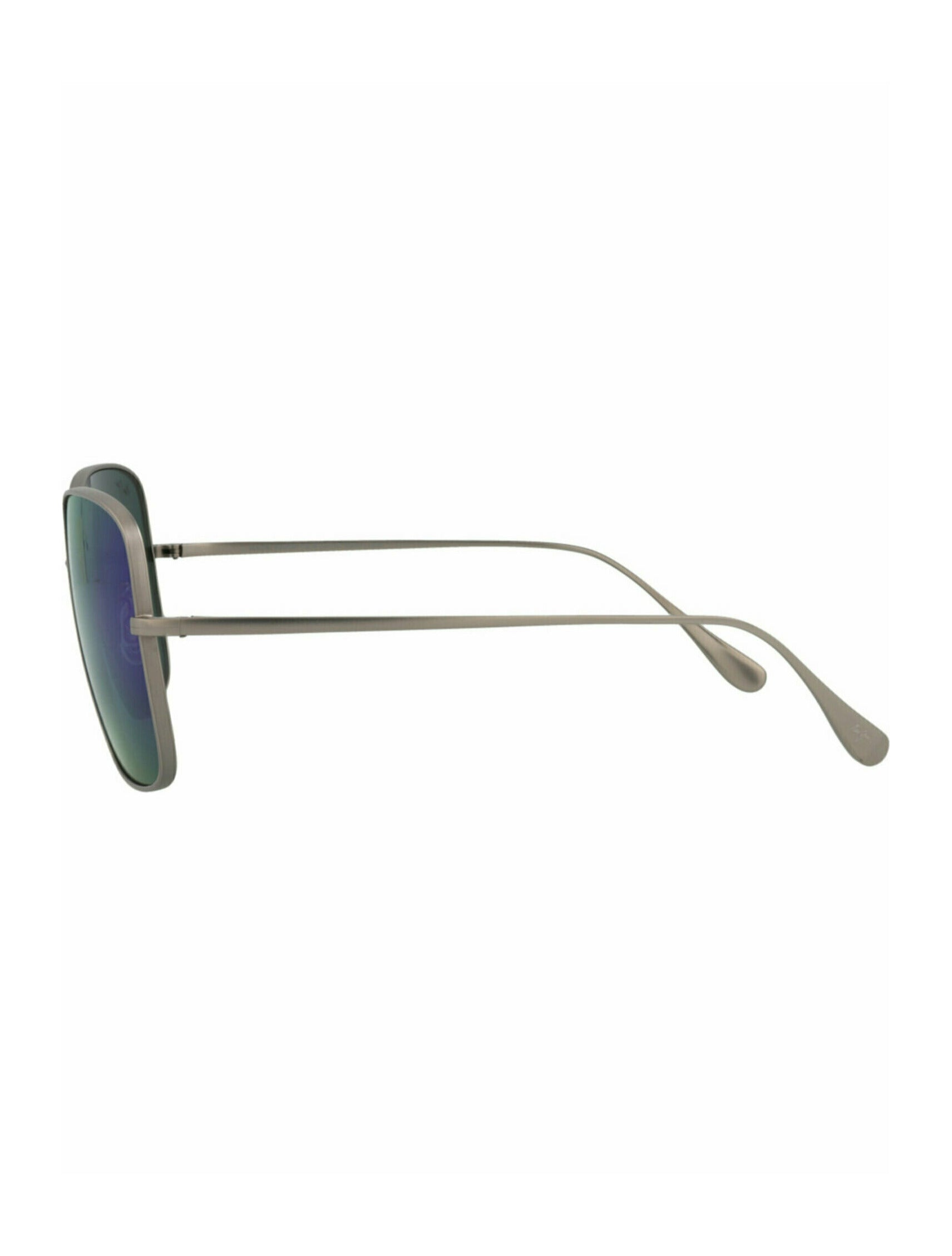 title:Maui Jim Square-Frame Titanium Sunglasses;color:Titanium Titanium Blue