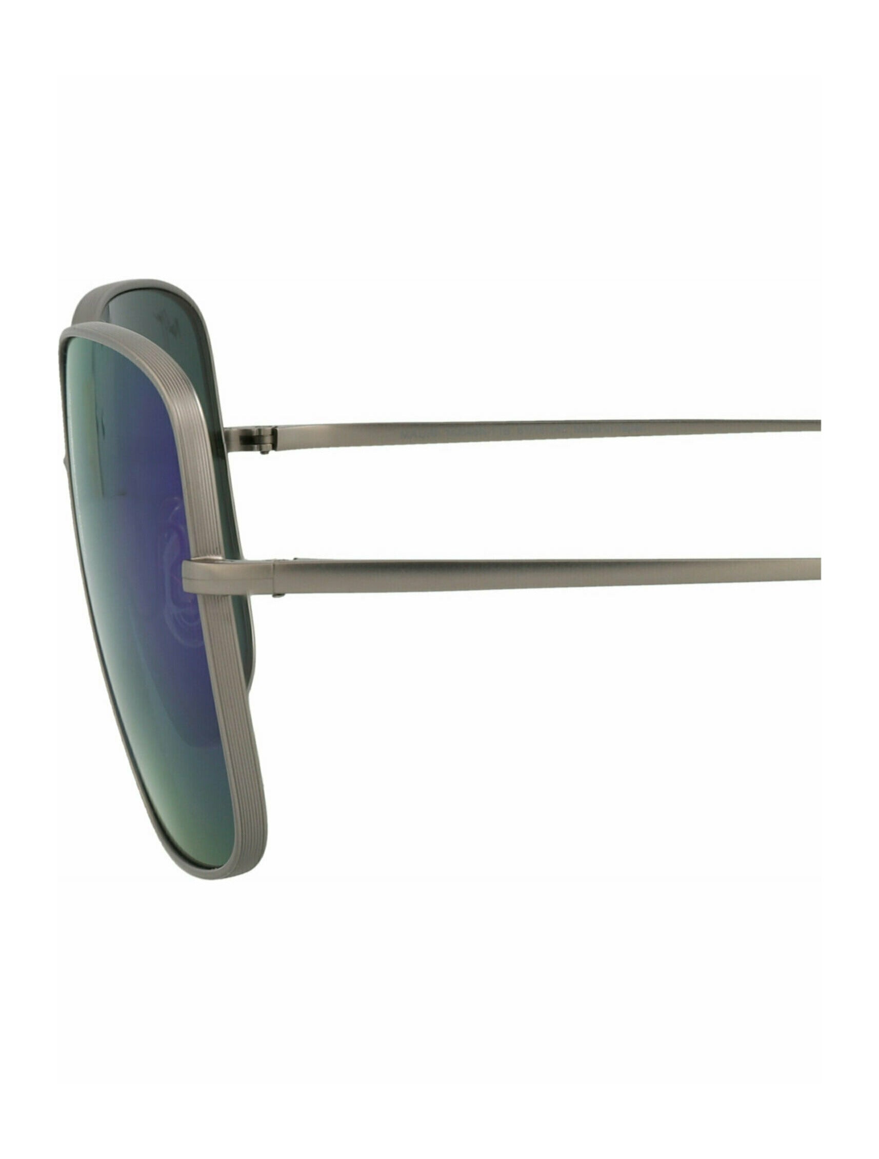 title:Maui Jim Square-Frame Titanium Sunglasses;color:Titanium Titanium Blue