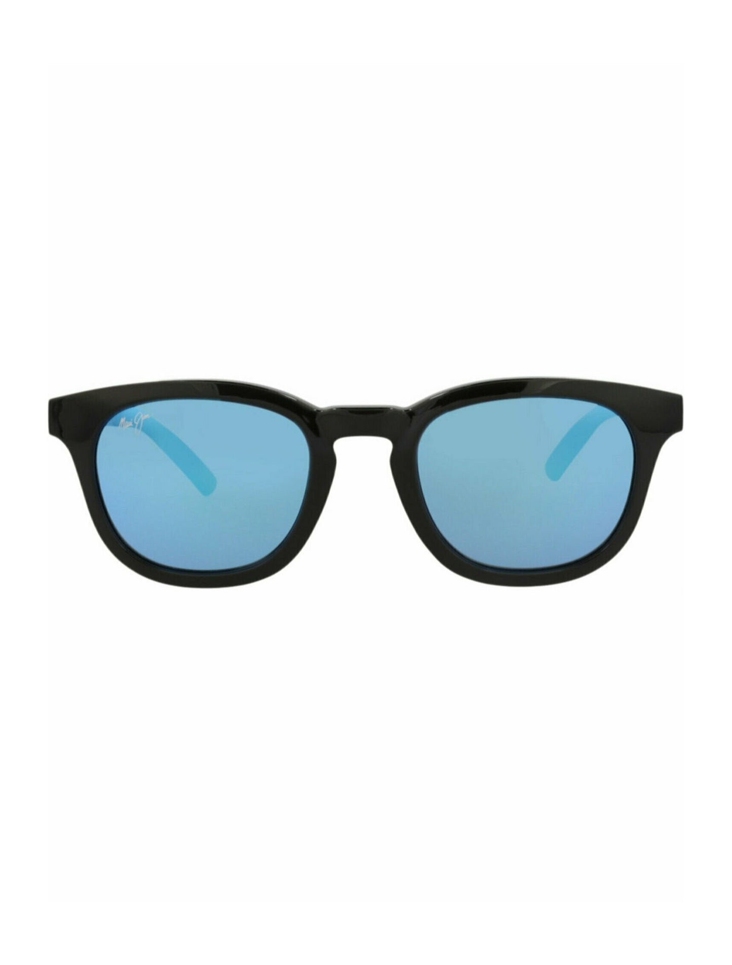 title:Maui Jim Round-Frame Nylon Sunglasses;color:Black Black Blue