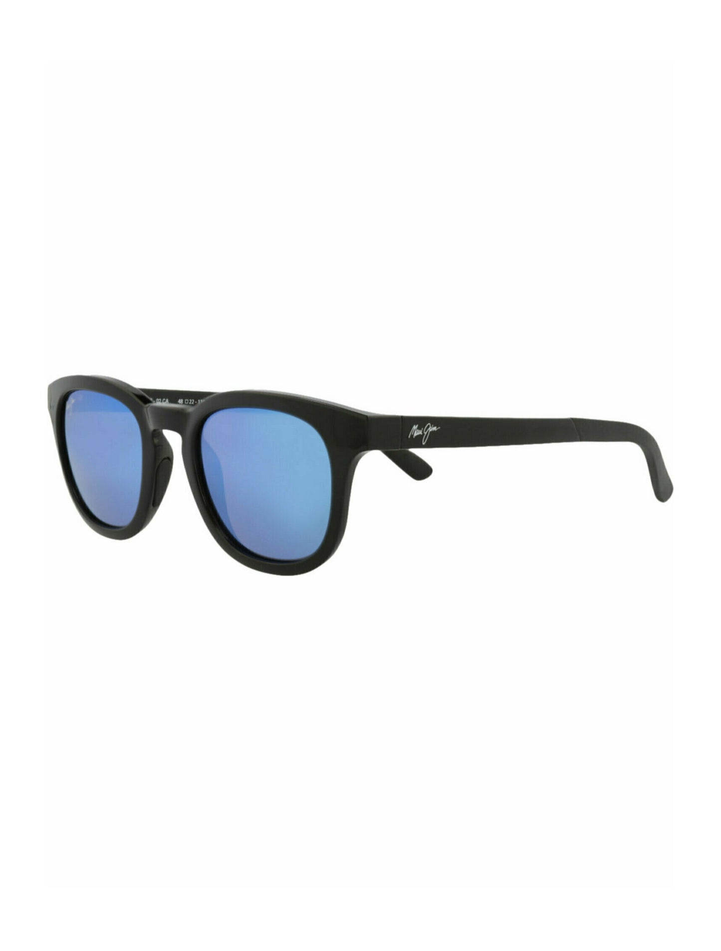 title:Maui Jim Round-Frame Nylon Sunglasses;color:Black Black Blue