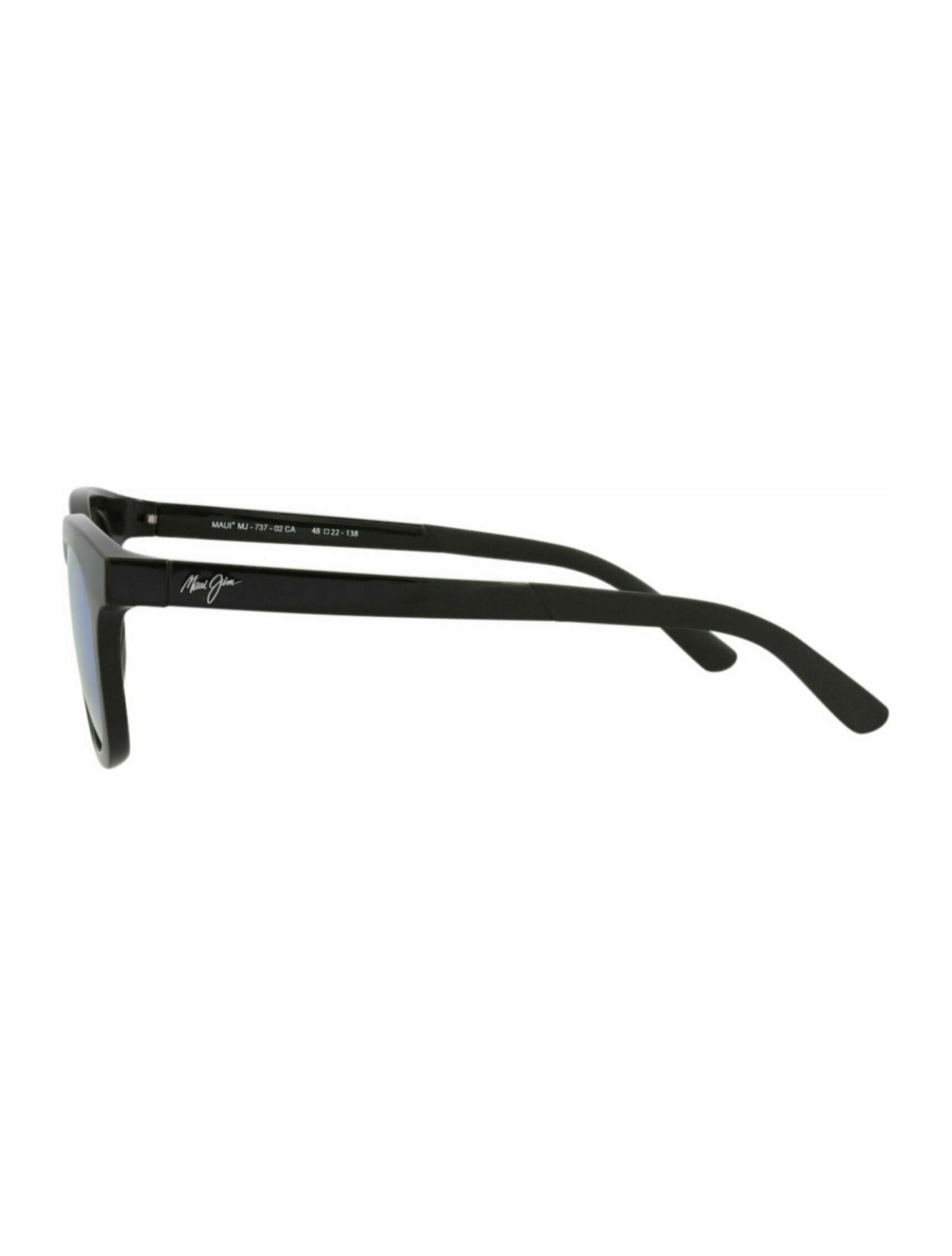 title:Maui Jim Round-Frame Nylon Sunglasses;color:Black Black Blue