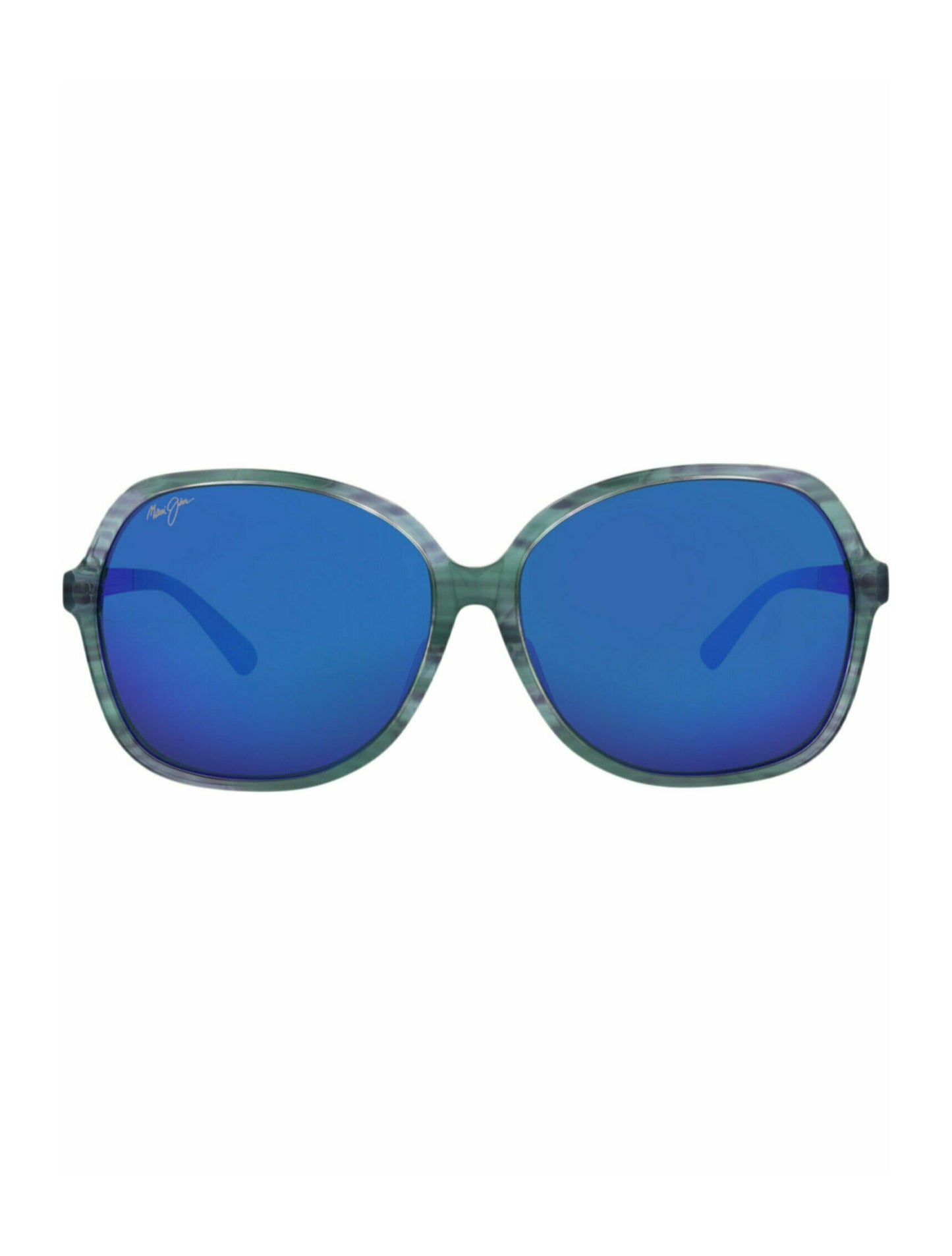 title:Maui Jim Round-Frame Acetate Sunglasses;color:Blue Blue Blue