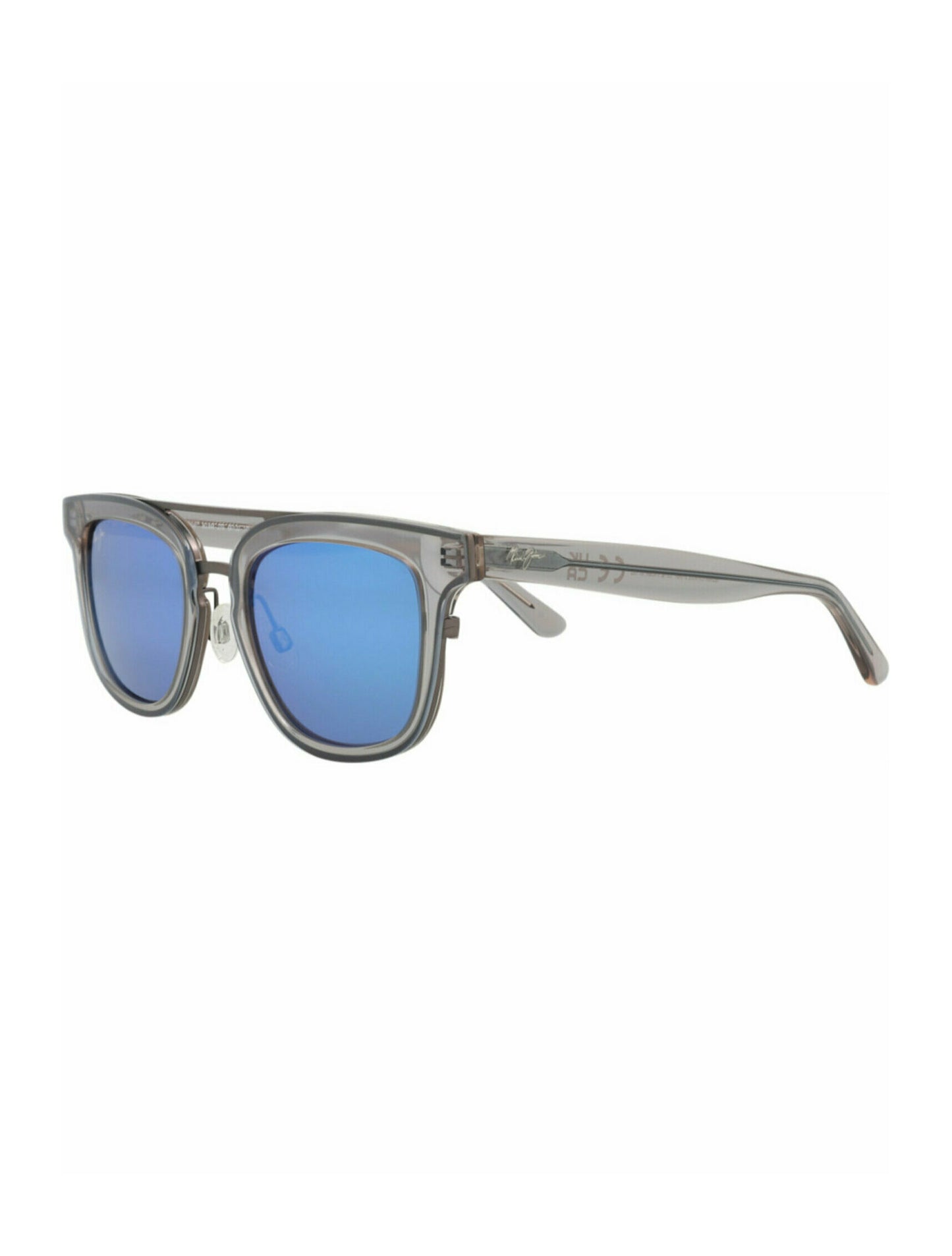 title:Maui Jim Square-Frame Acetate Sunglasses;color:Grey Grey Blue