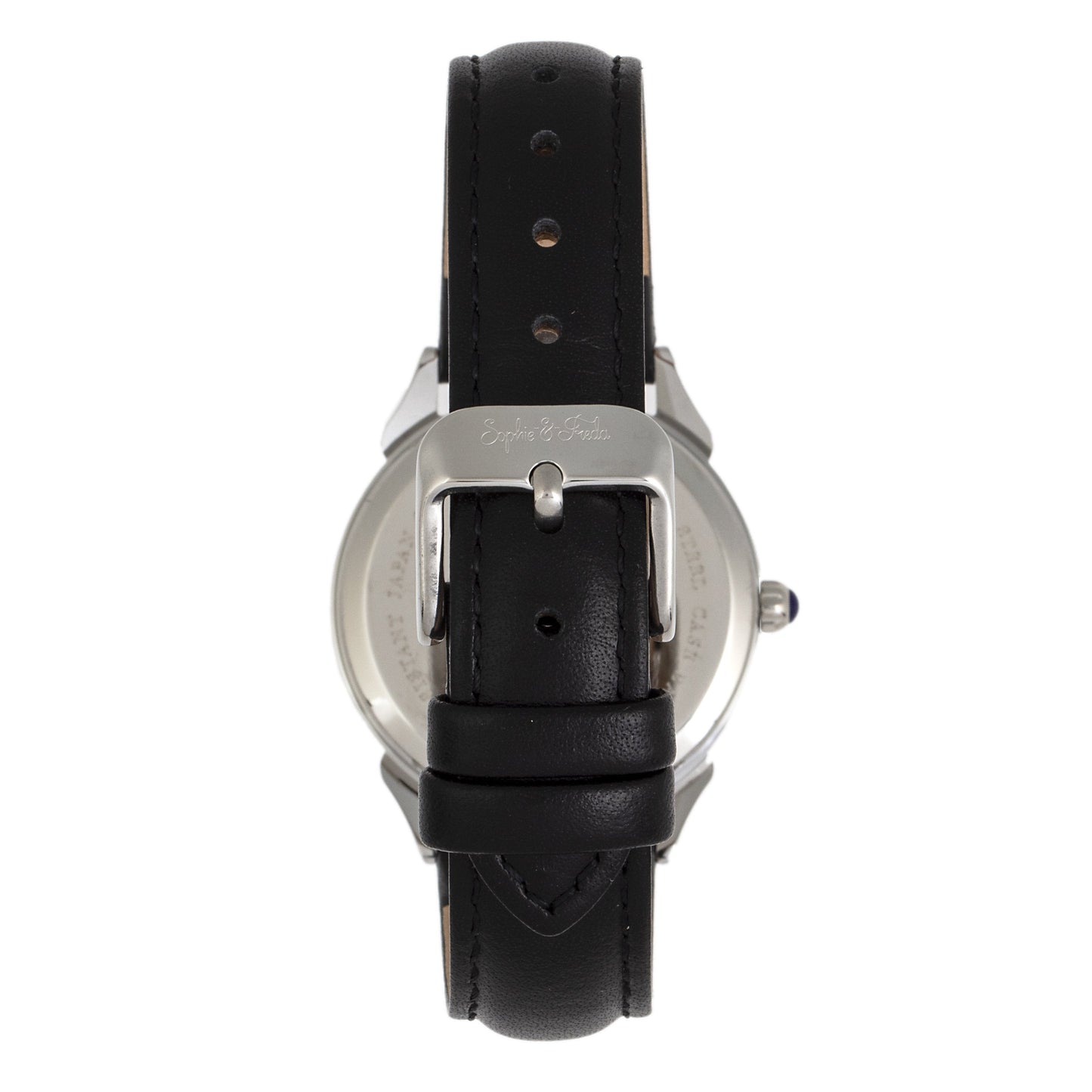 Sophie and Freda Mykonos Mother-Of-Pearl Leather-Band Watch - Black - SAFSF5501