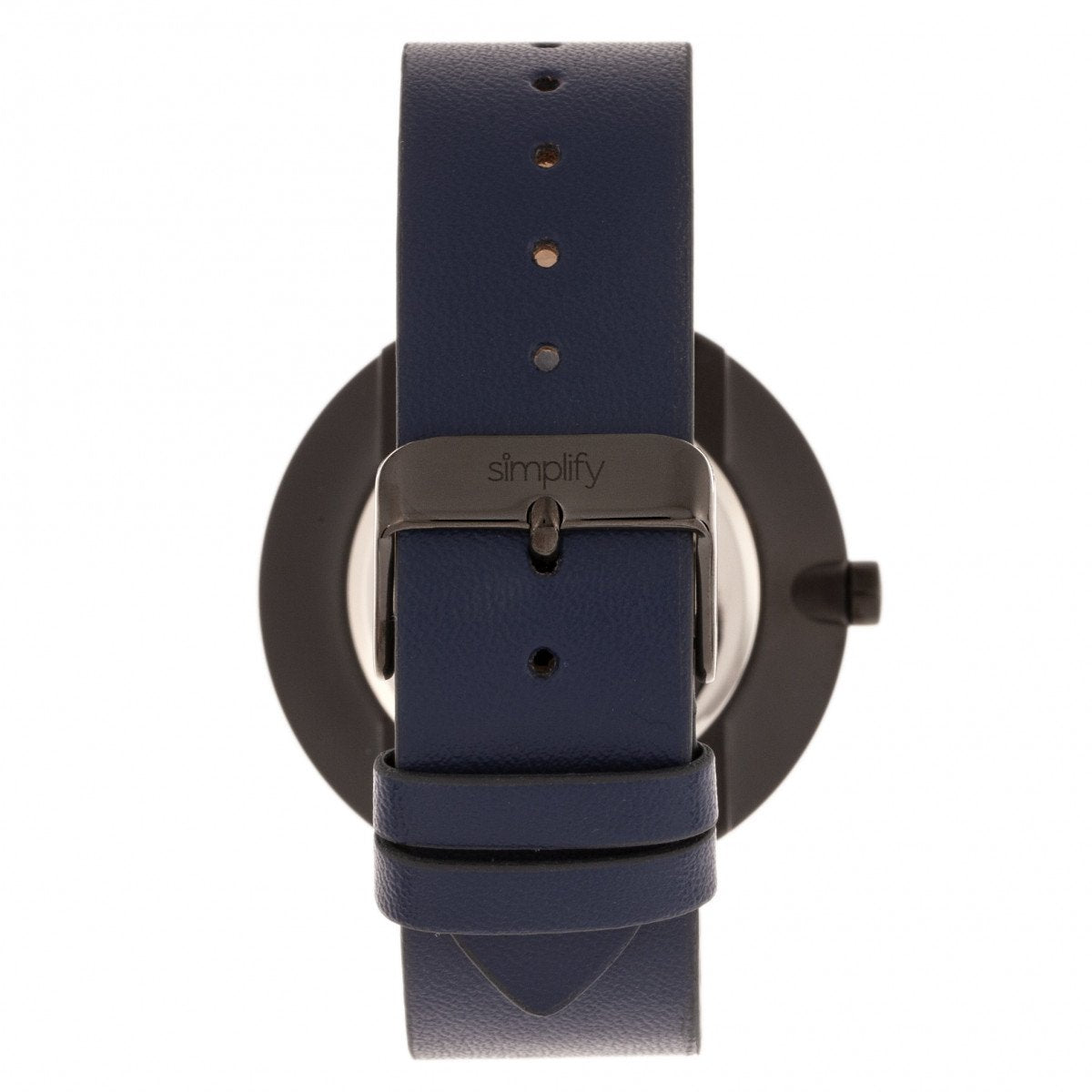 Simplify The 3000 Leather-Band Watch - Navy - SIM3005