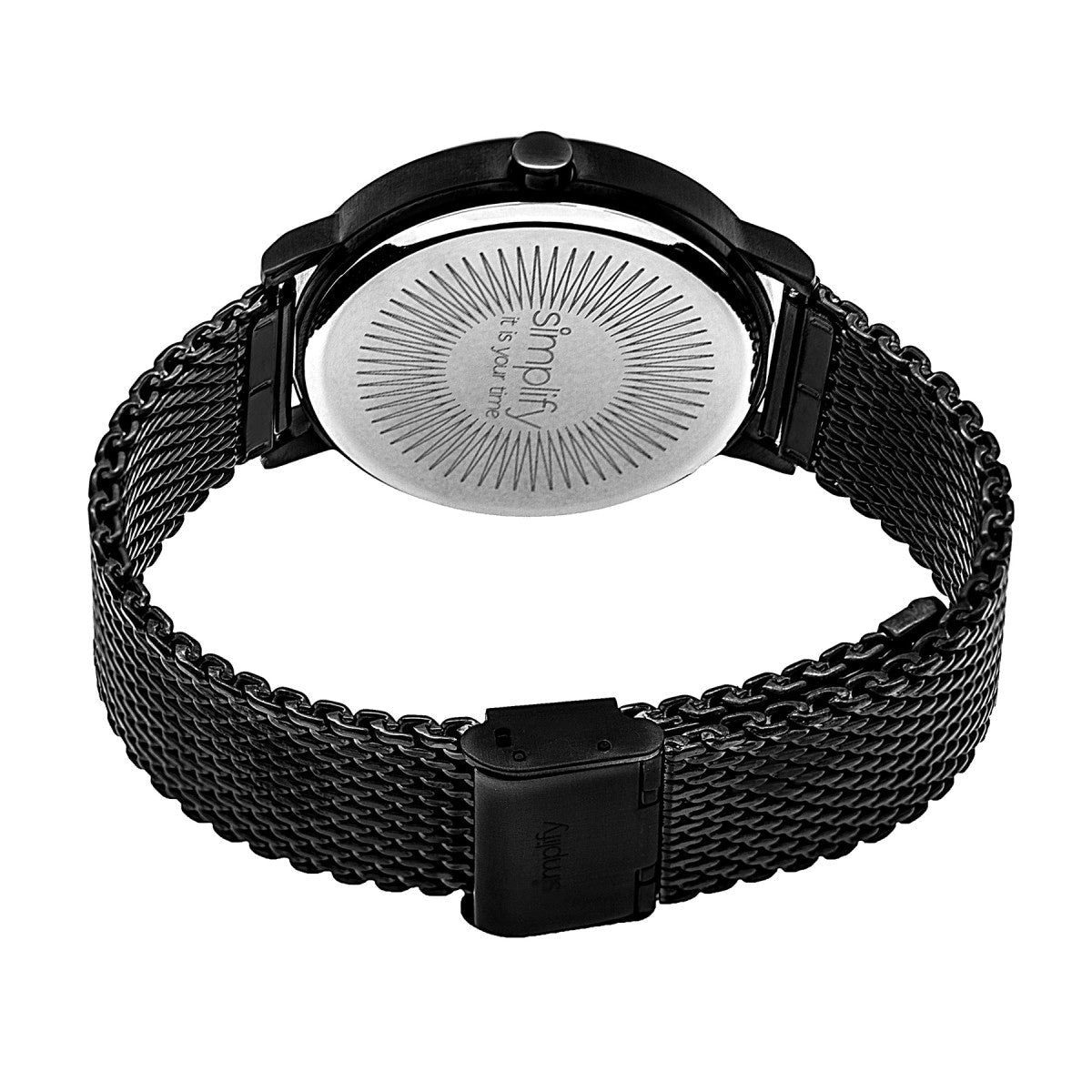 Simplify The 3200 Mesh-Bracelet Watch - Black/Grey - SIM3206