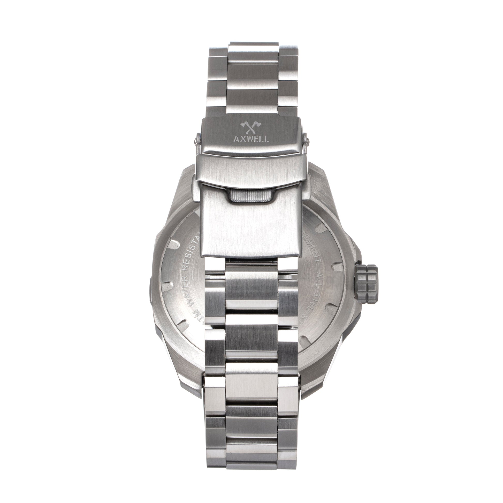 Axwell Timber Bracelet Watch w/ Date - Silver - AXWAW107-1