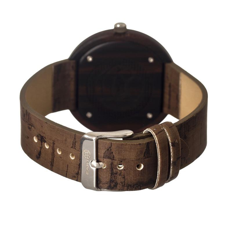 Earth Wood Ligna Leather-Band Watch - Dark Brown - ETHEW1402