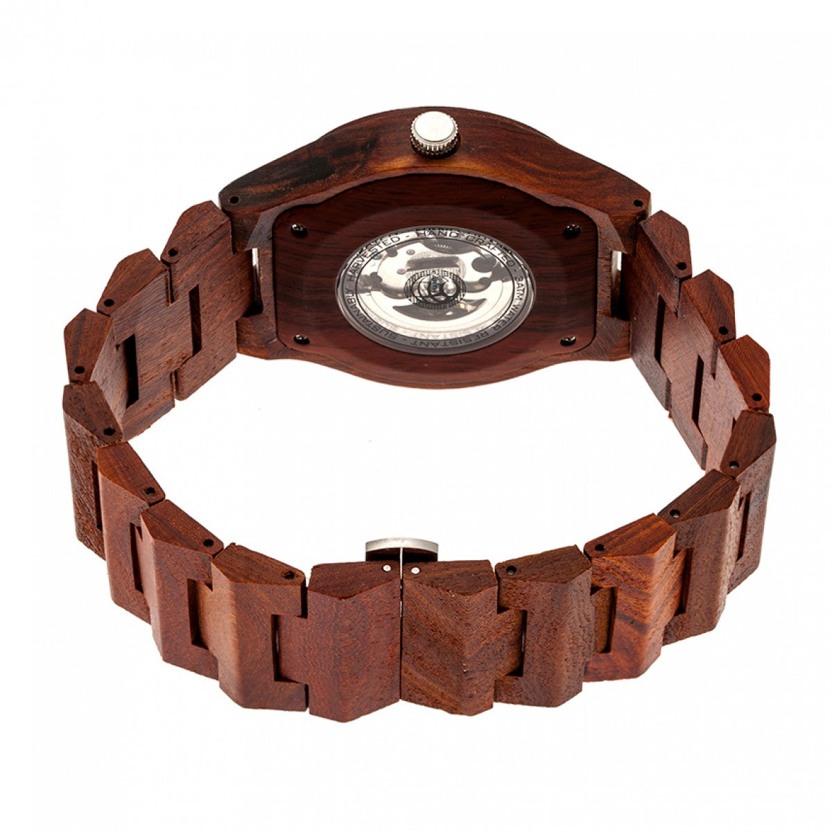 Earth Wood Gobi Automatic Skeleton Bracelet Watch - Red - ETHEW4303