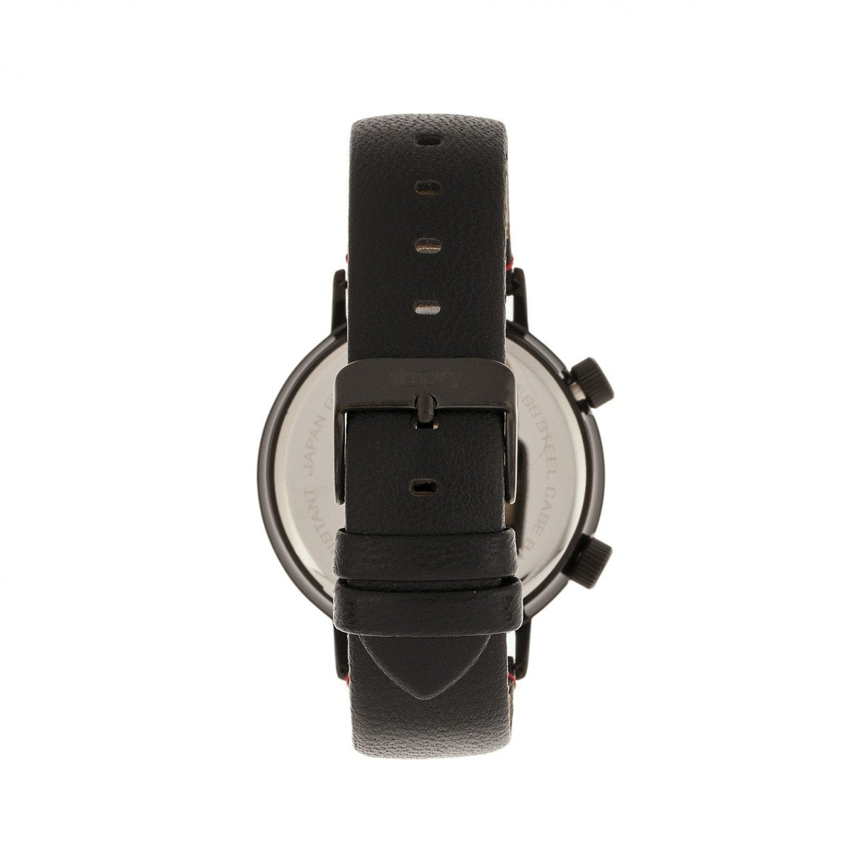 Simplify The 3300 Leather-Band Watch - Black - SIM3306