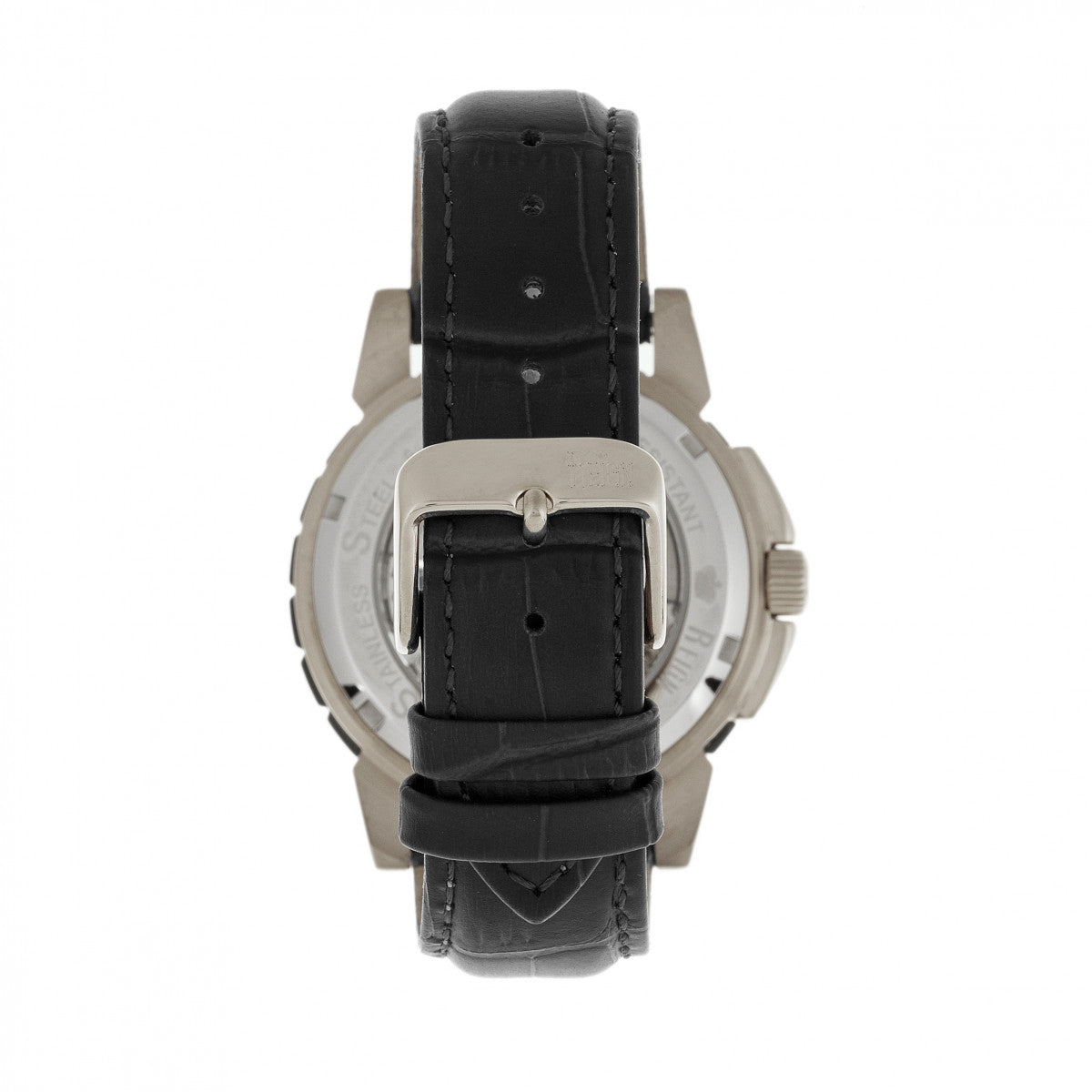 Reign Philippe Automatic Skeleton Leather-Band Watch - Black/White - REIRN4603