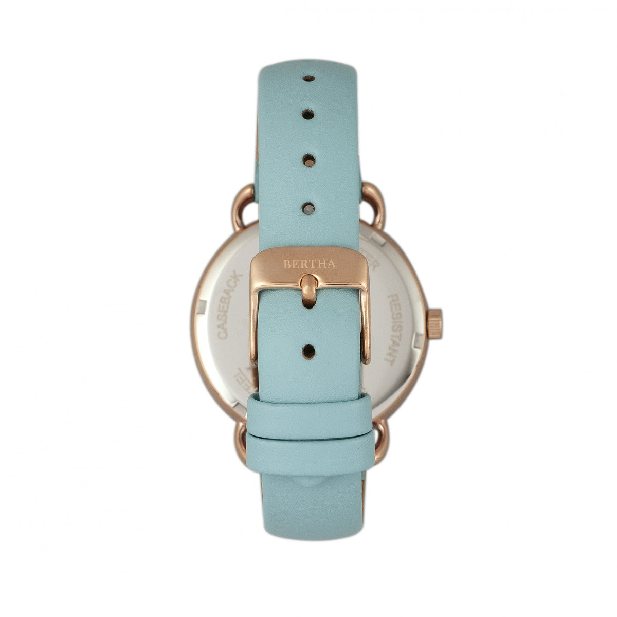 Bertha Gwen Leather-Band Watch w/Day/Date - Seafoam - BTHBR8306