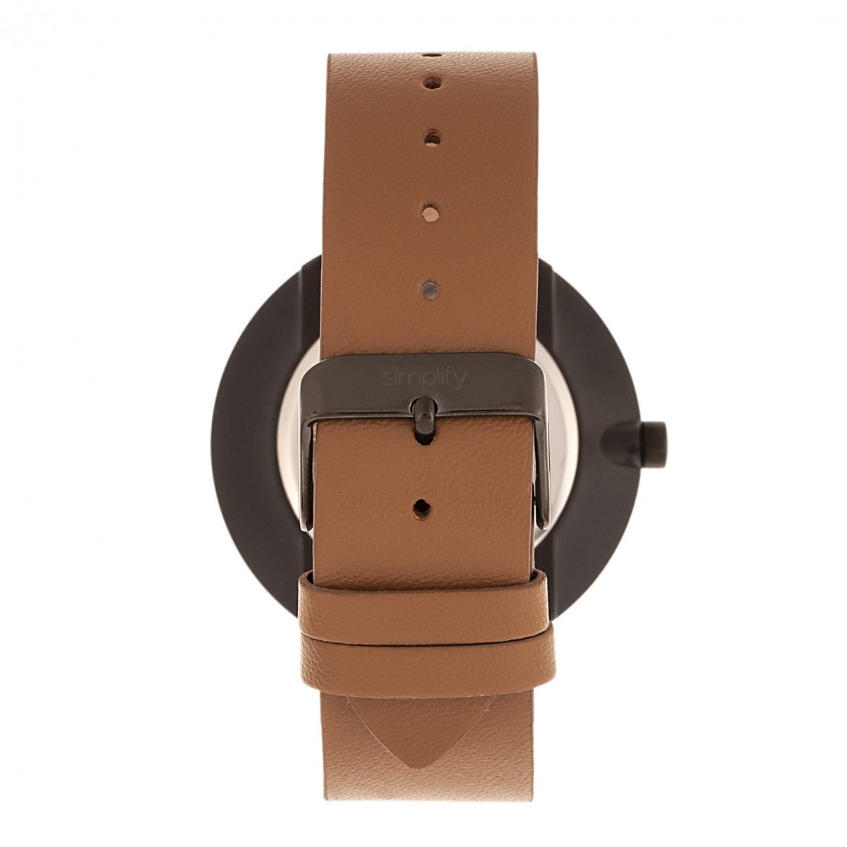 Simplify The 3000 Leather-Band Watch - Camel - SIM3007