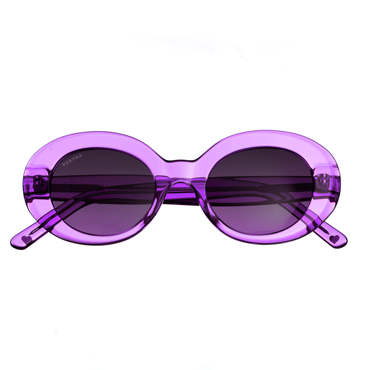 Bertha Margot Handmade in Italy Sunglasses - Purple - BRSIT102-2