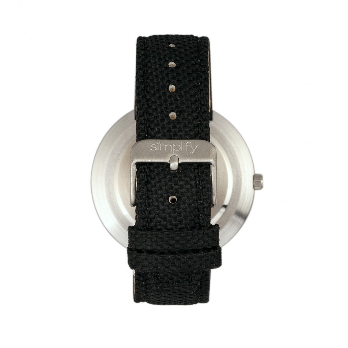 Simplify The 6100 Canvas-Overlaid Strap Watch w/ Day/Date - Black - SIM6101