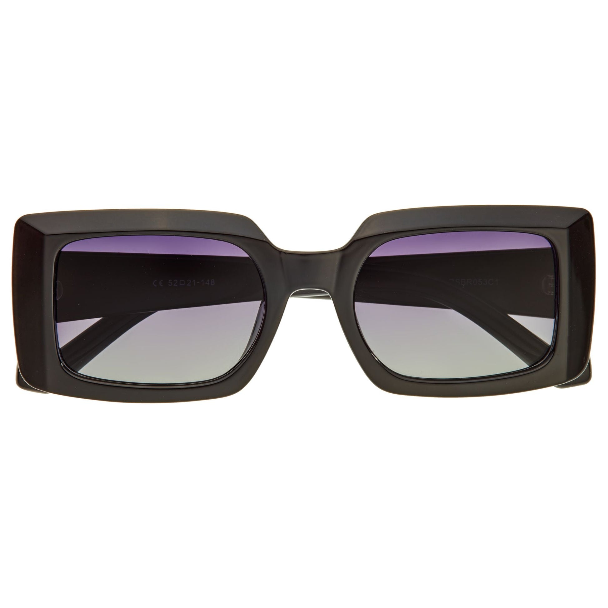 Bertha Miranda Polarized Sunglasses - Black/Black - BRSBR053C1