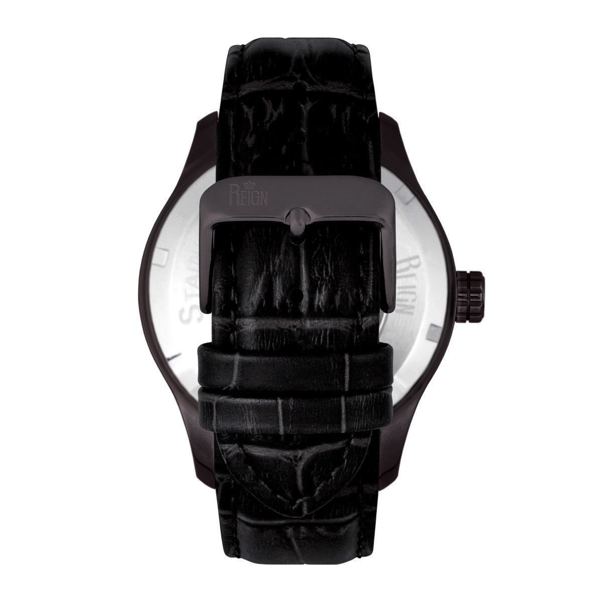 Reign Bhutan Leather-Band Automatic Watch - Black - REIRN1603