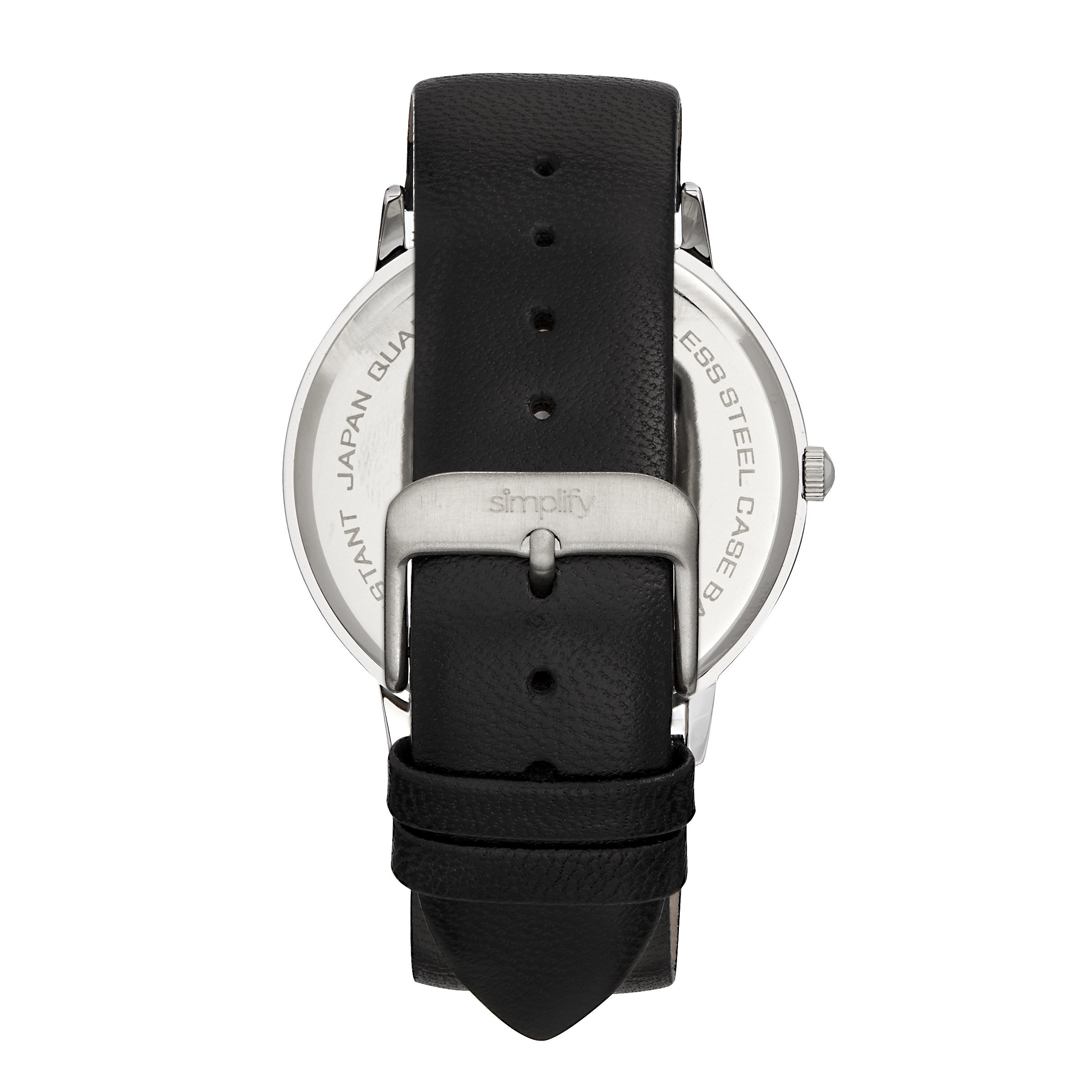 Simplify The 7200 Leather-Band Watch - Black - SIM7202